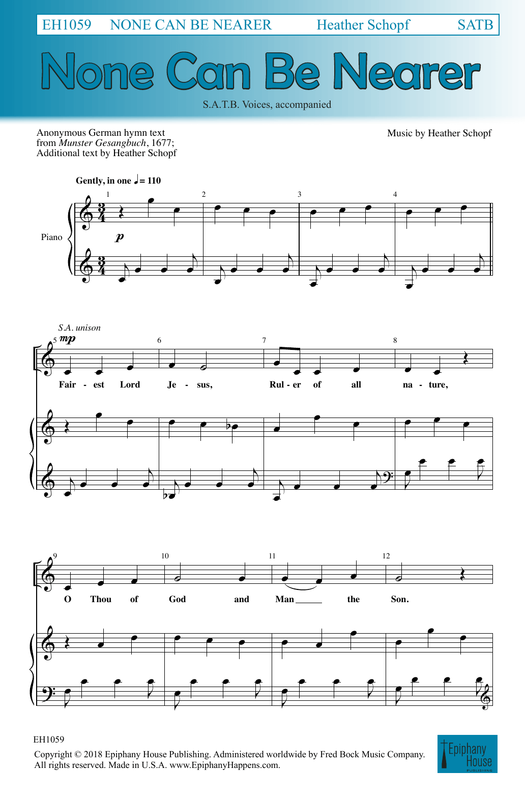 None Can Be Nearer (SATB Choir) von Heather Schopf