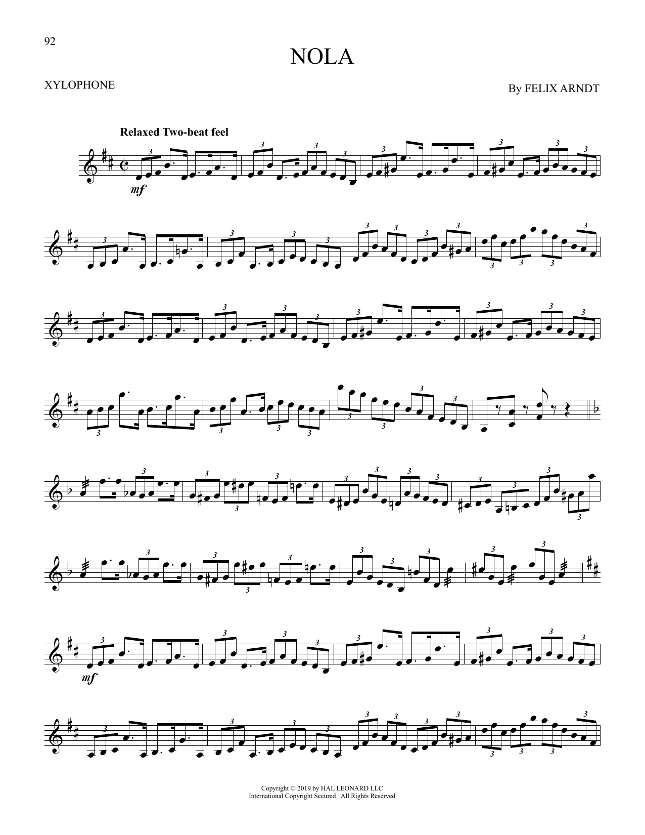Nola (Xylophone Solo) von Felix Arndt