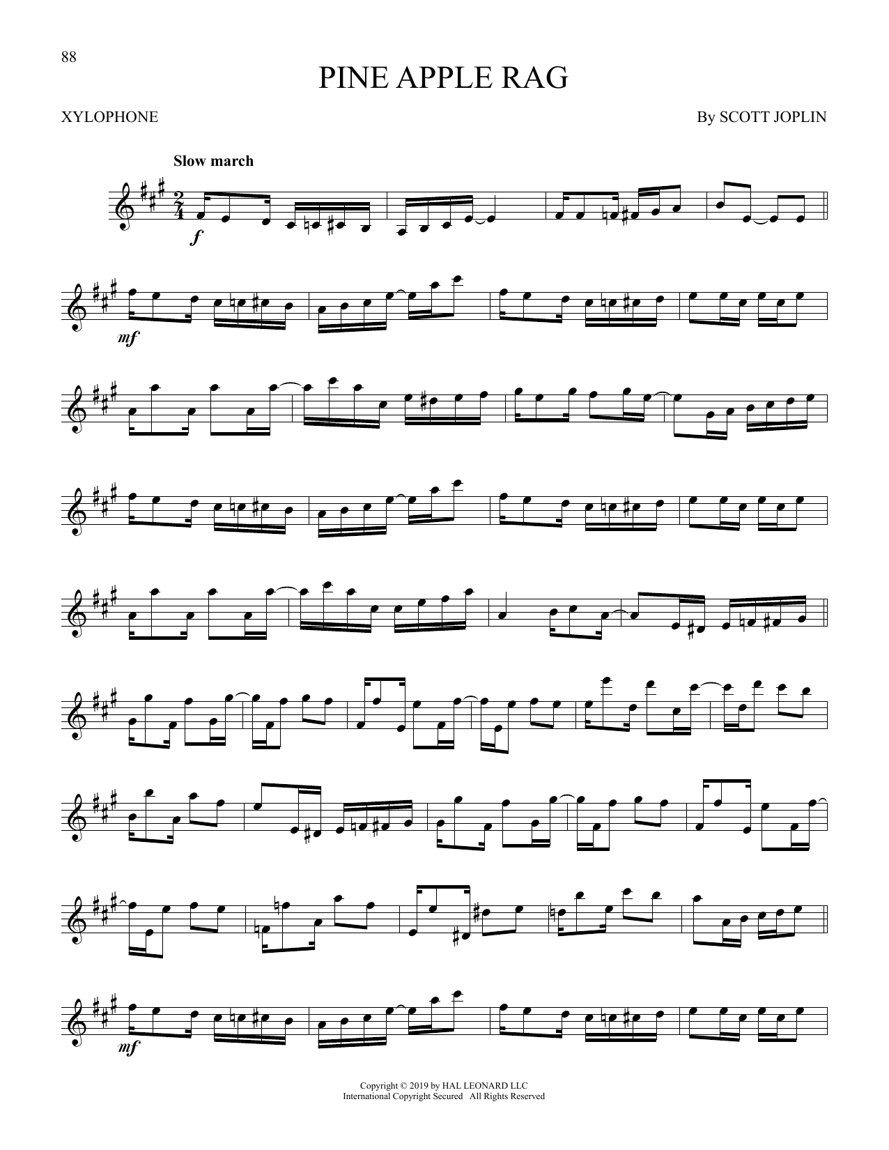 Pine Apple Rag (Xylophone Solo) von Scott Joplin