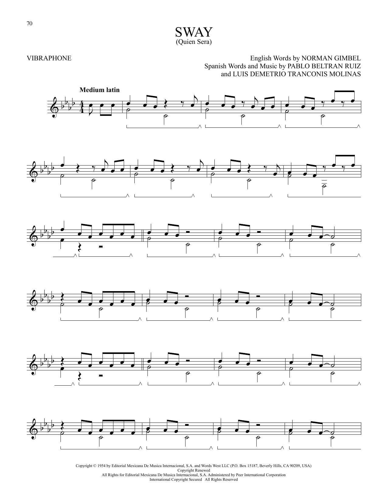 Sway (Quien Sera) (Vibraphone Solo) von Dean Martin