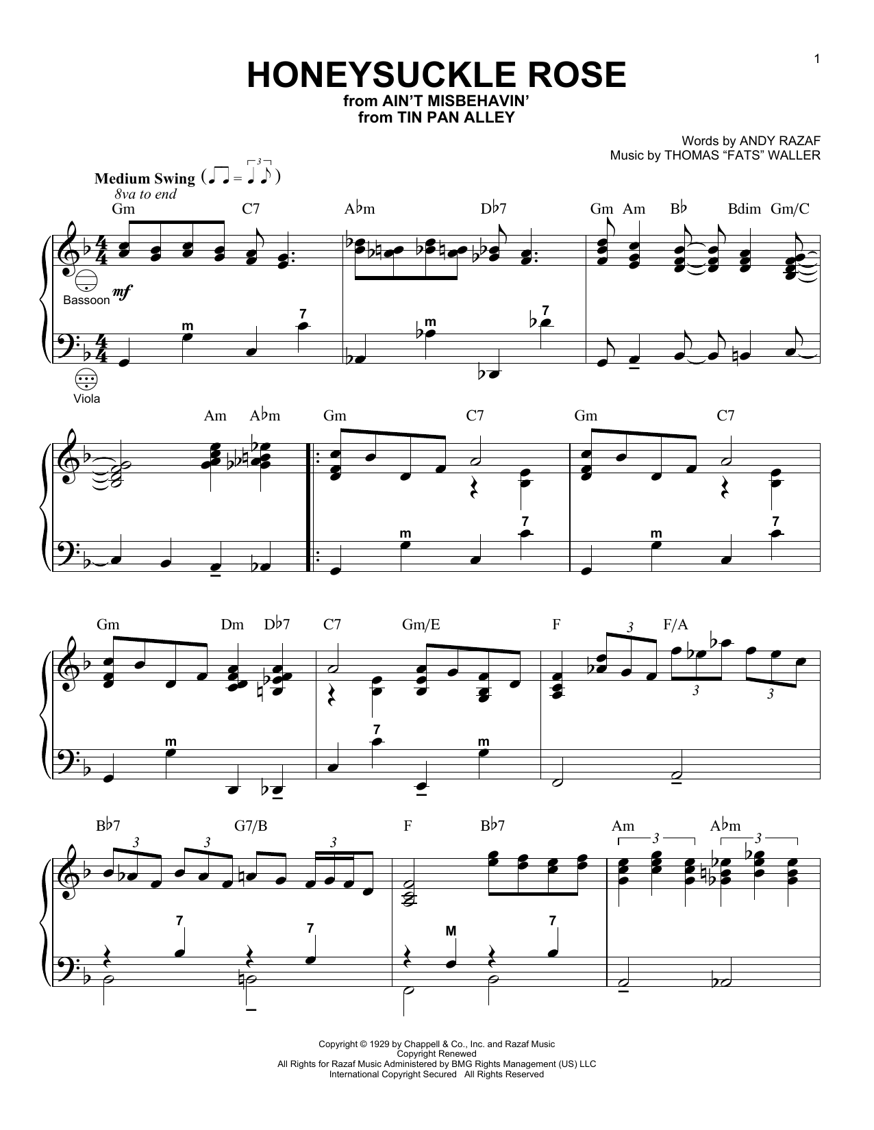 Honeysuckle Rose (arr. Gary Meisner) (Accordion) von Django Reinhardt
