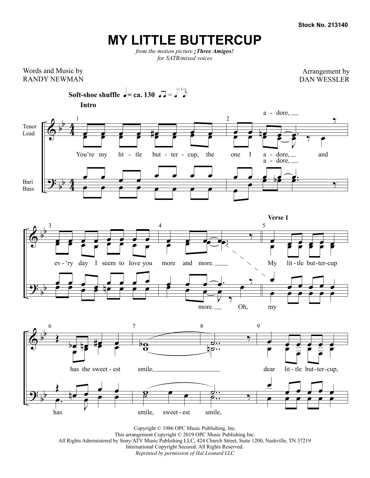 My Little Buttercup (arr. Dan Wessler) (SATB Choir) von Randy Newman