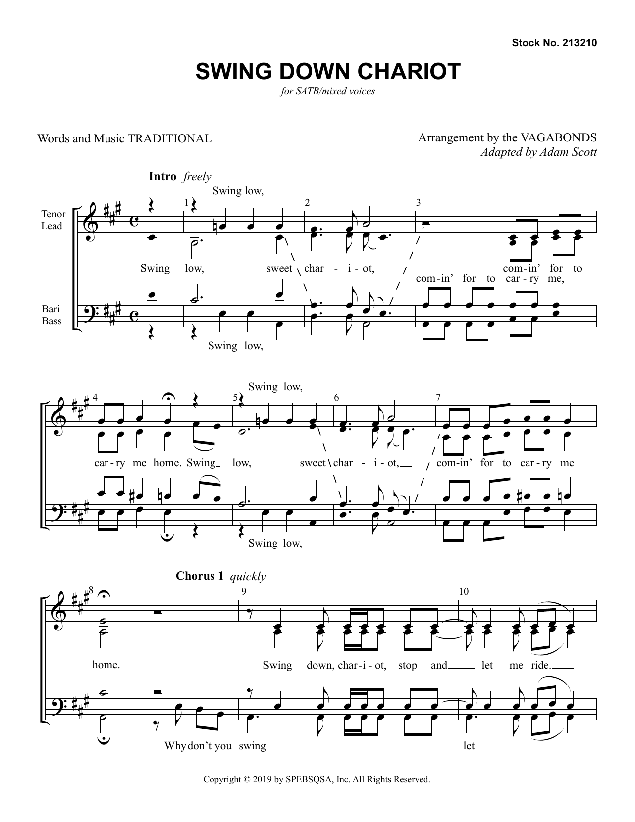 Swing Down Chariot (SATB Choir) von The Vagabonds