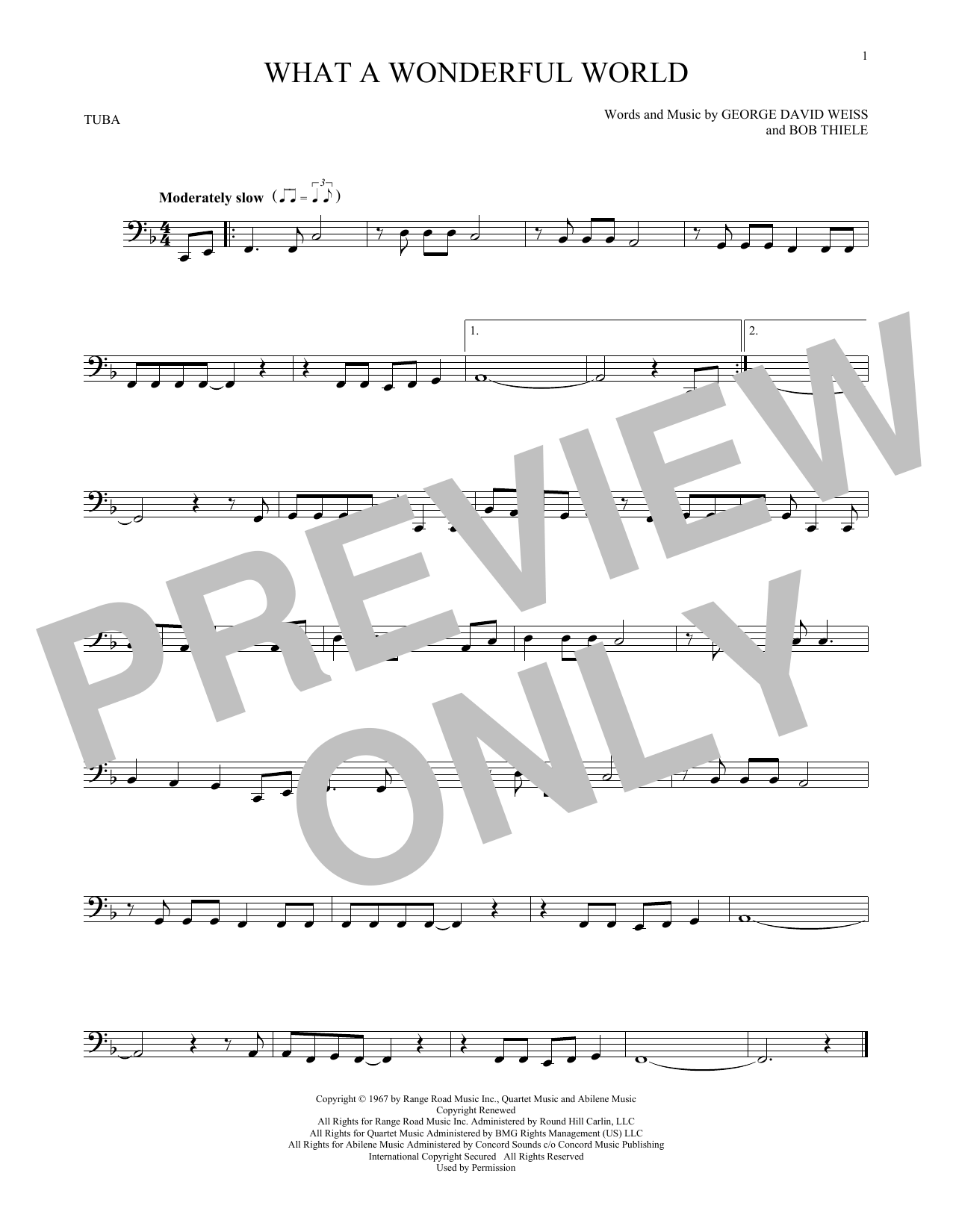 What A Wonderful World (Tuba Solo) von Louis Armstrong