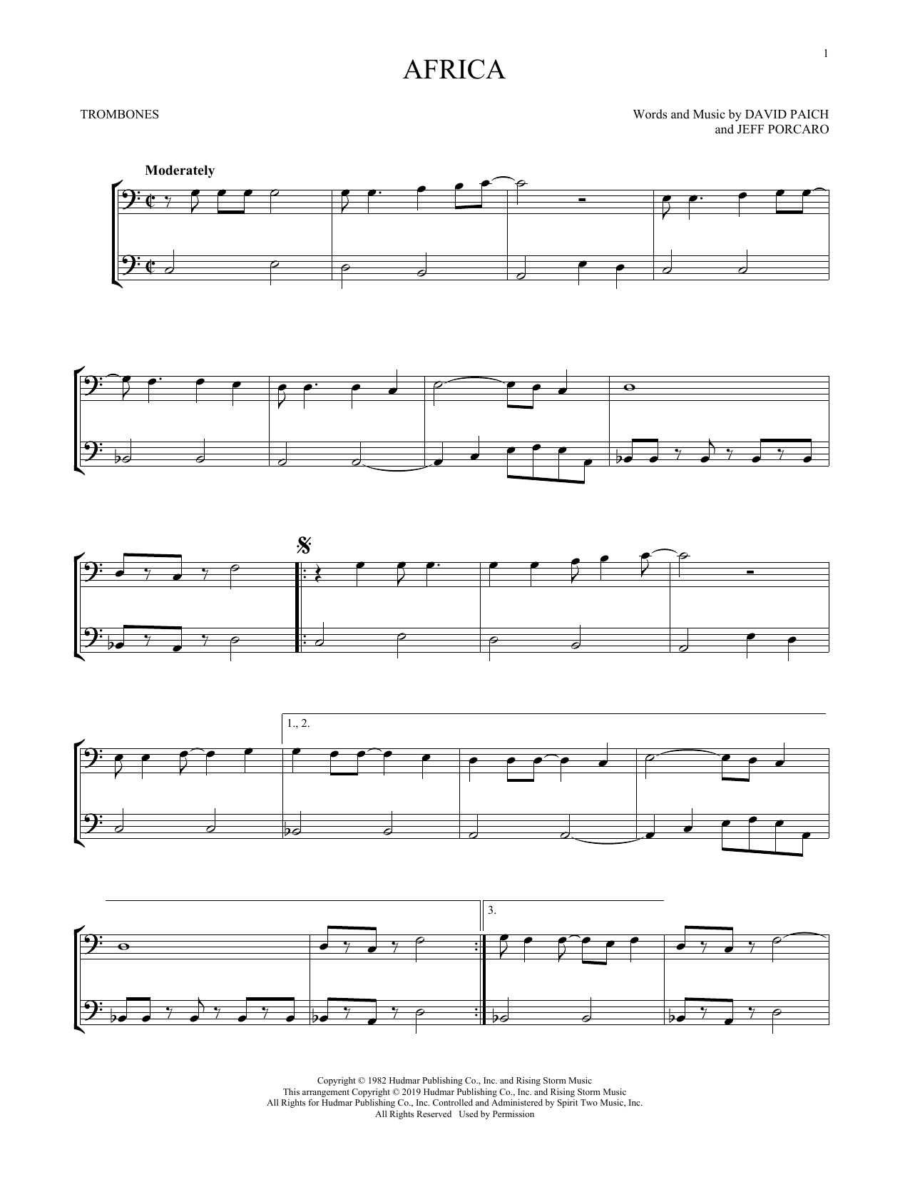 Africa (Trombone Duet) von Toto