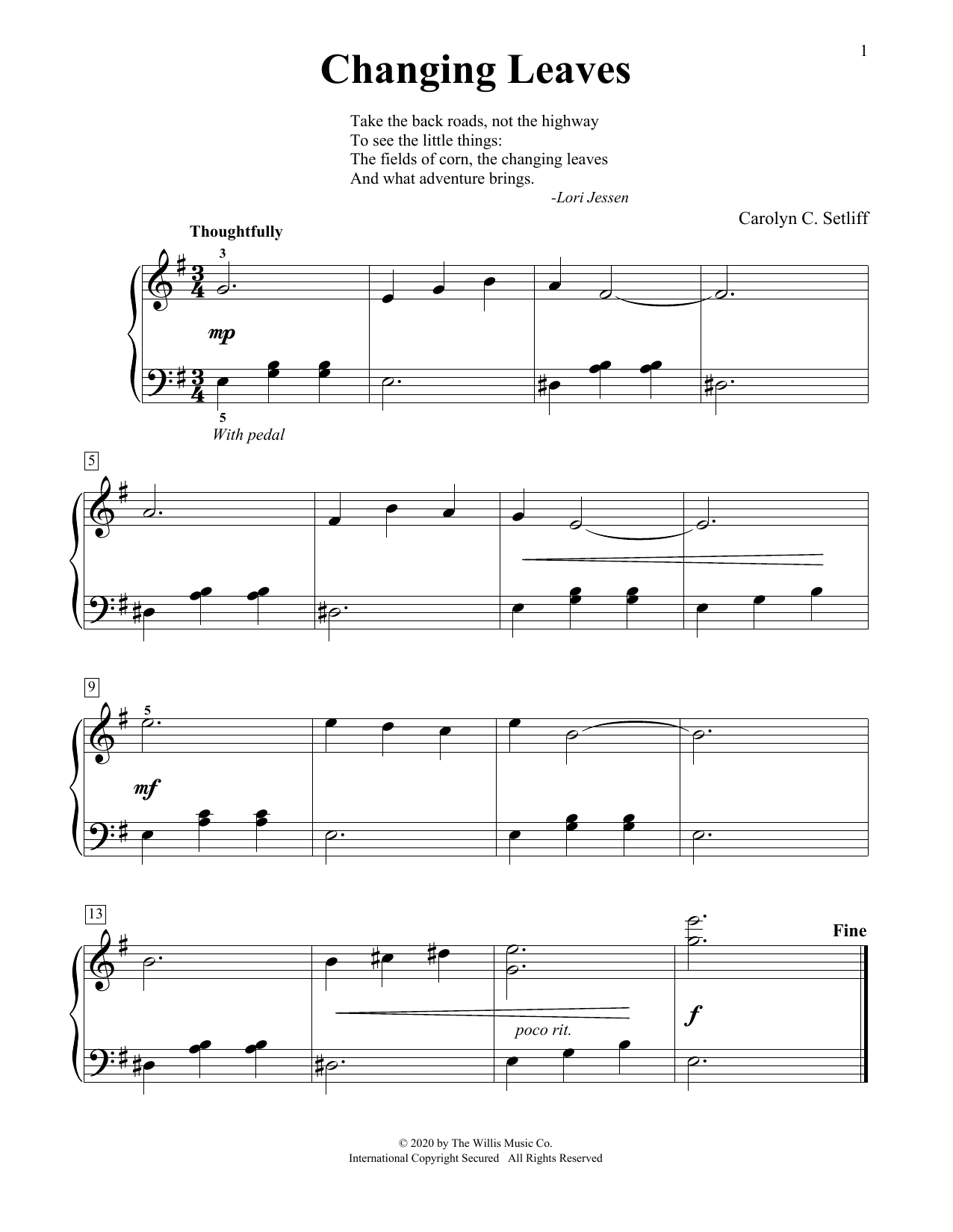 Changing Leaves (Educational Piano) von Carolyn C. Setliff