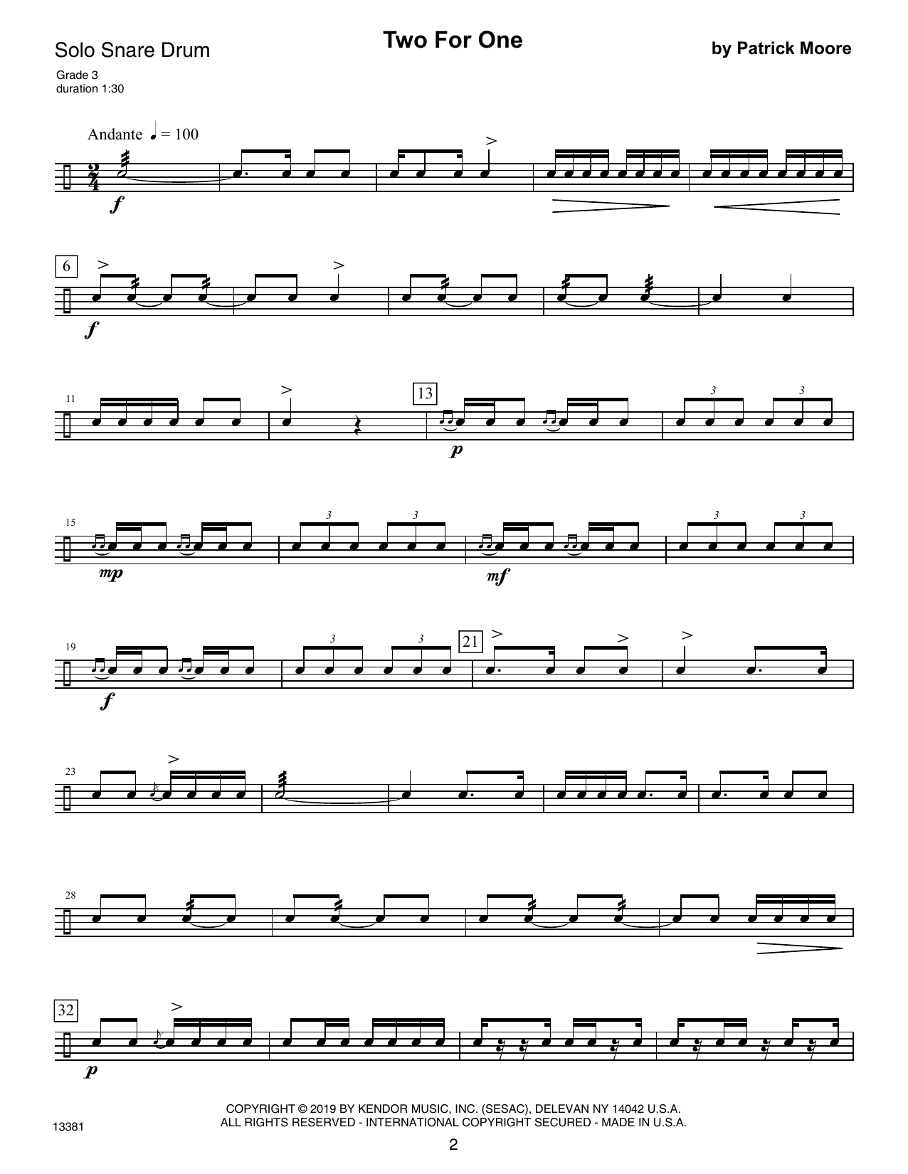 Intermediate Solos For Snare Drum (Percussion Solo) von Patrick Moore