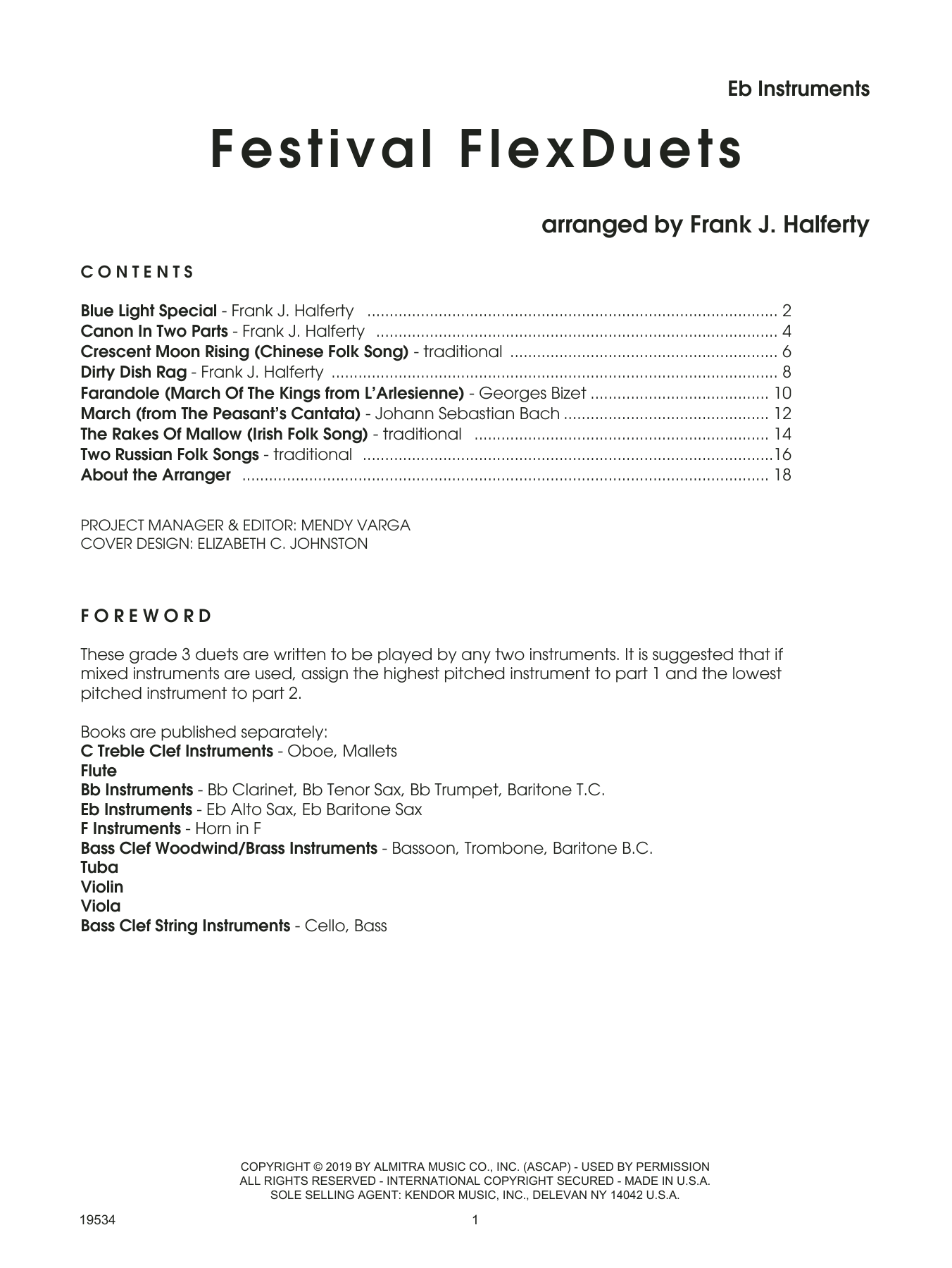 Festival FlexDuets - Eb Instruments (Woodwind Ensemble) von Frank J. Halferty