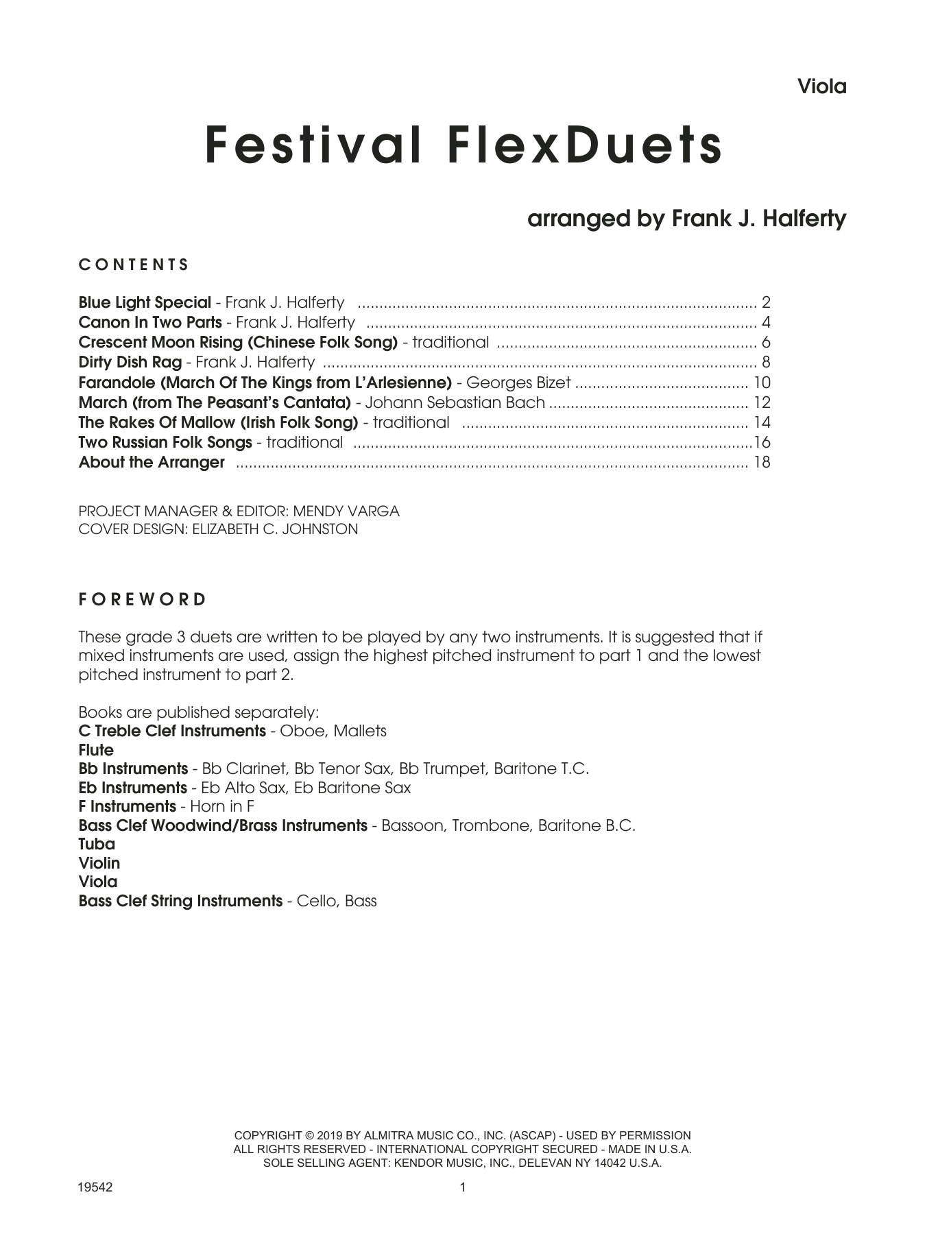 Festival FlexDuets - Viola (String Ensemble) von Frank J. Halferty