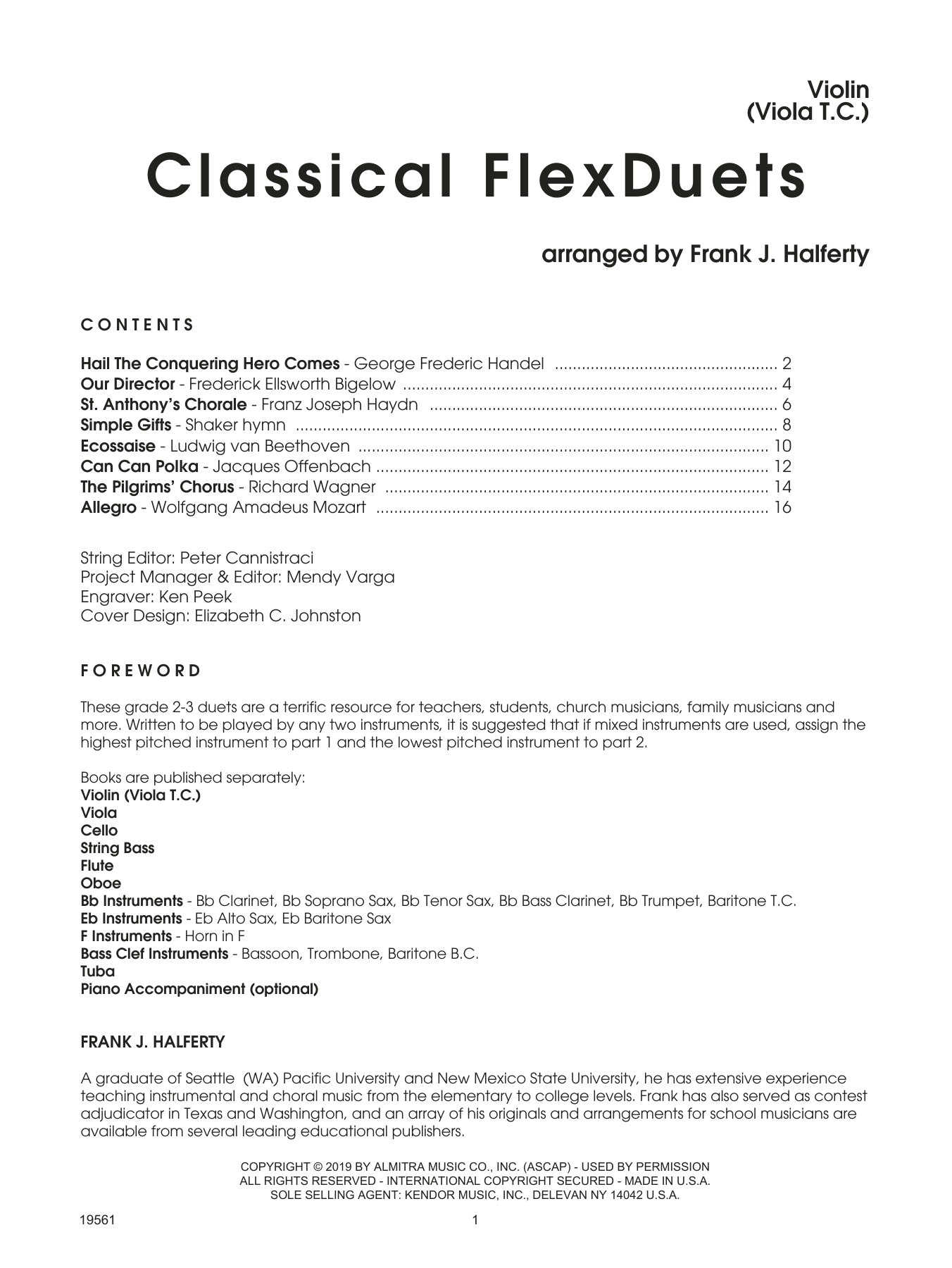 Classical Flexduets - Violin (String Ensemble) von Frank J. Halferty