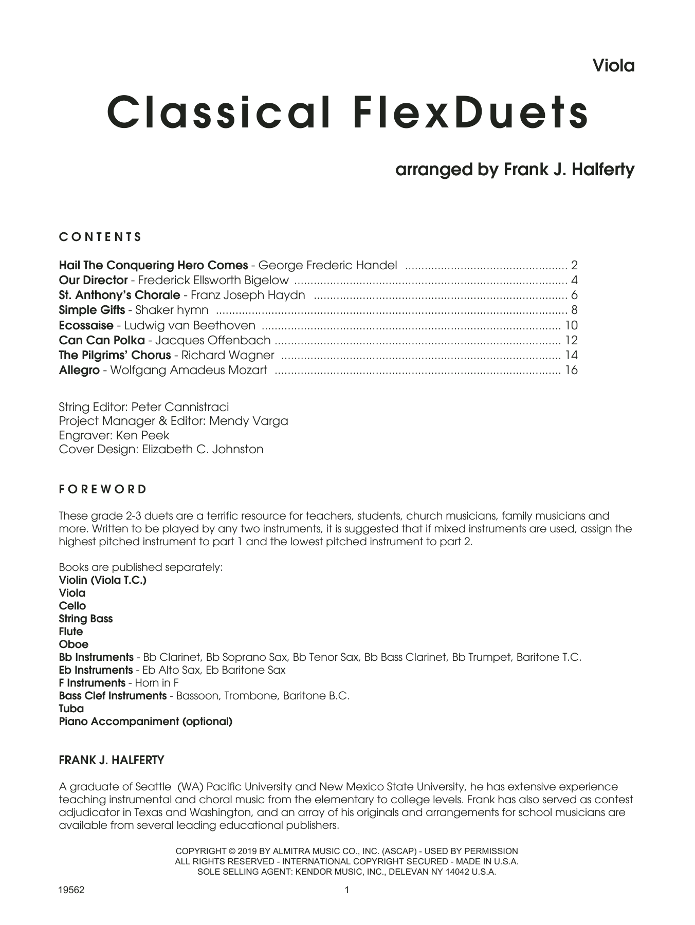 Classical Flexduets - Viola (String Ensemble) von Frank J. Halferty
