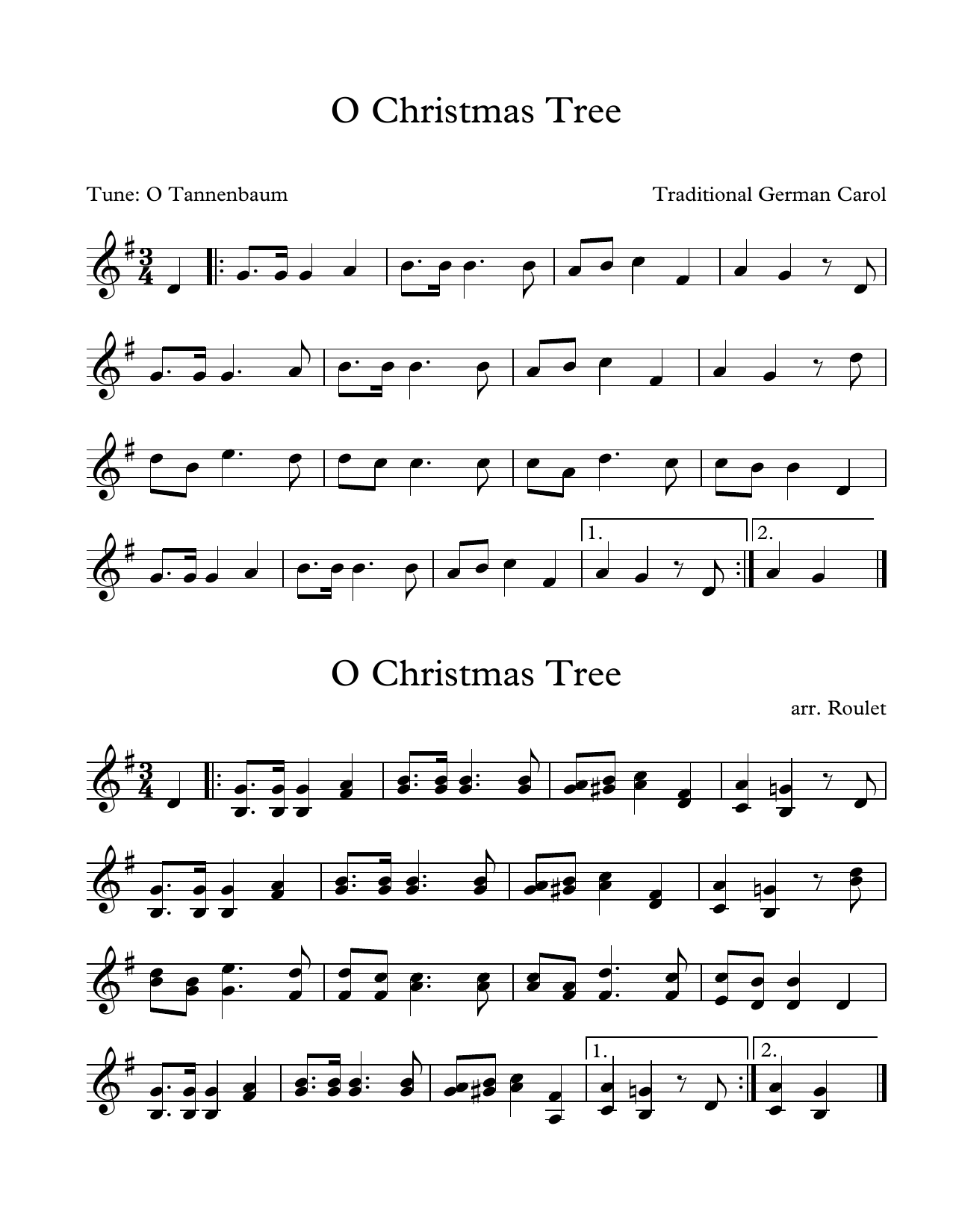 O Christmas Tree (arr. Patrick Roulet) (Marimba Solo) von Traditional German Carol