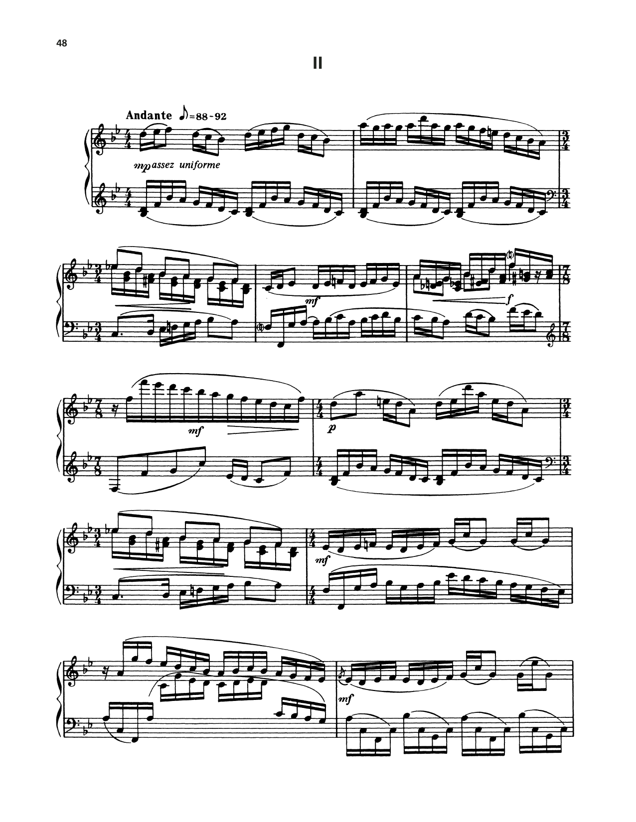 Suite For Piano - II. Andante (Piano Solo) von Francis Poulenc