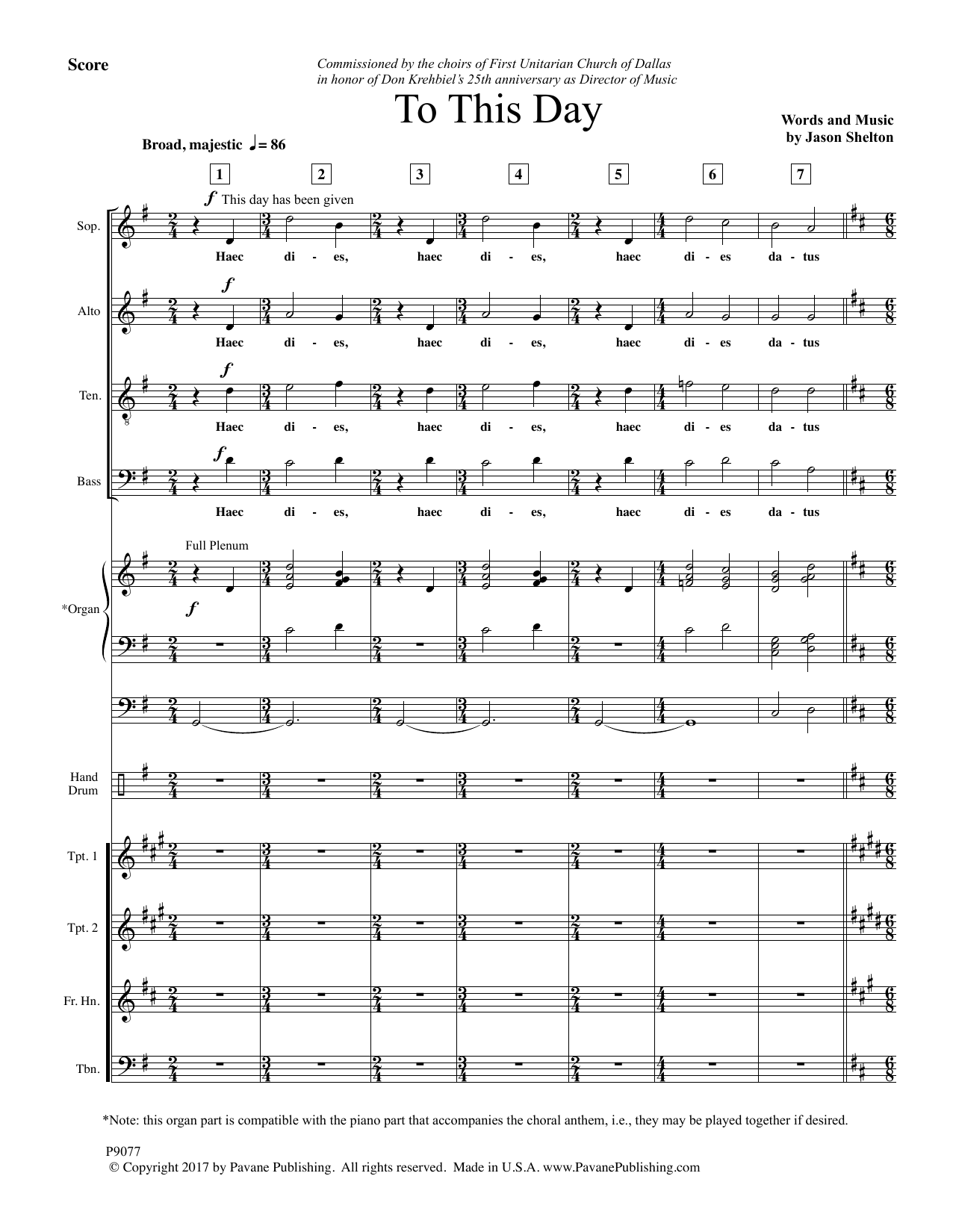 To This Day - Score (Choir Instrumental Pak) von Jason Shelton
