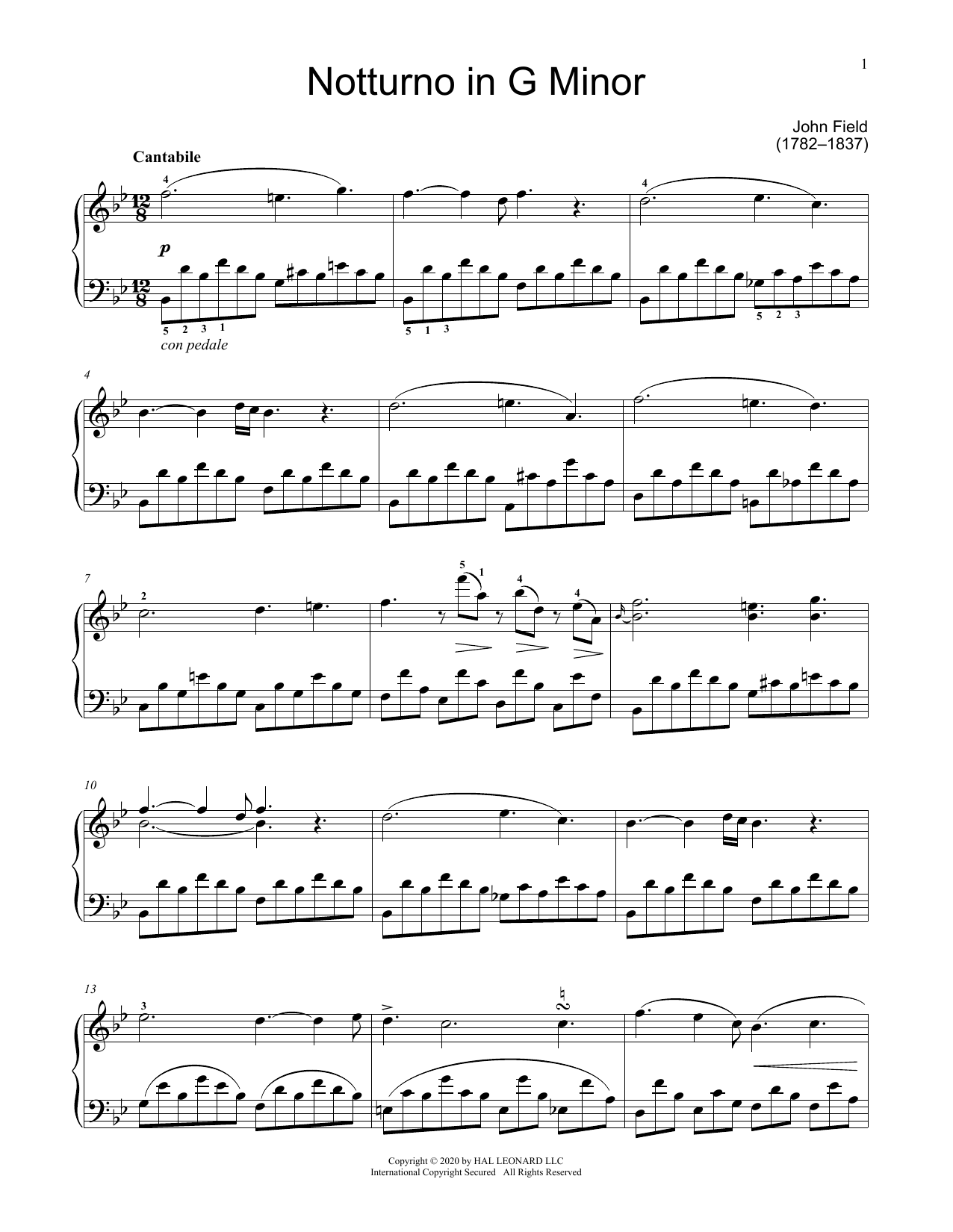 Nocturno (Educational Piano) von John Field
