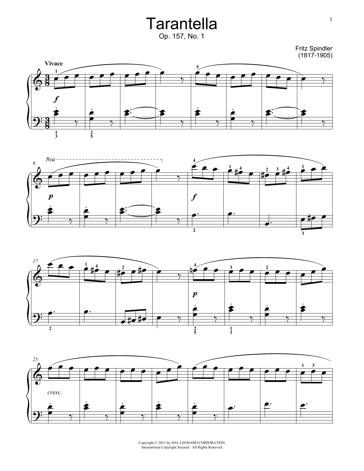 Tarantella (Educational Piano) von Fritz Spindler