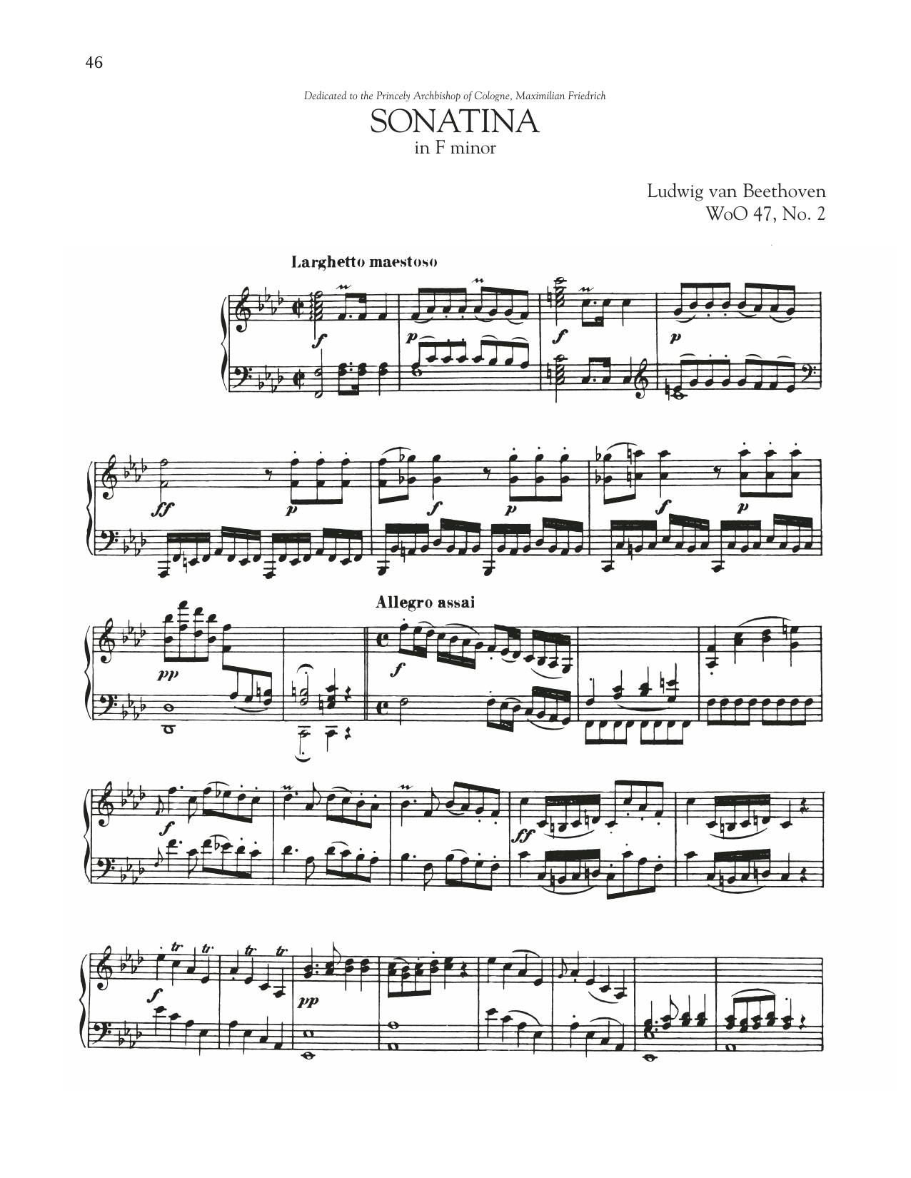 Sonata In F Minor, WoO 47, No. 2 (Piano Solo) von Ludwig van Beethoven