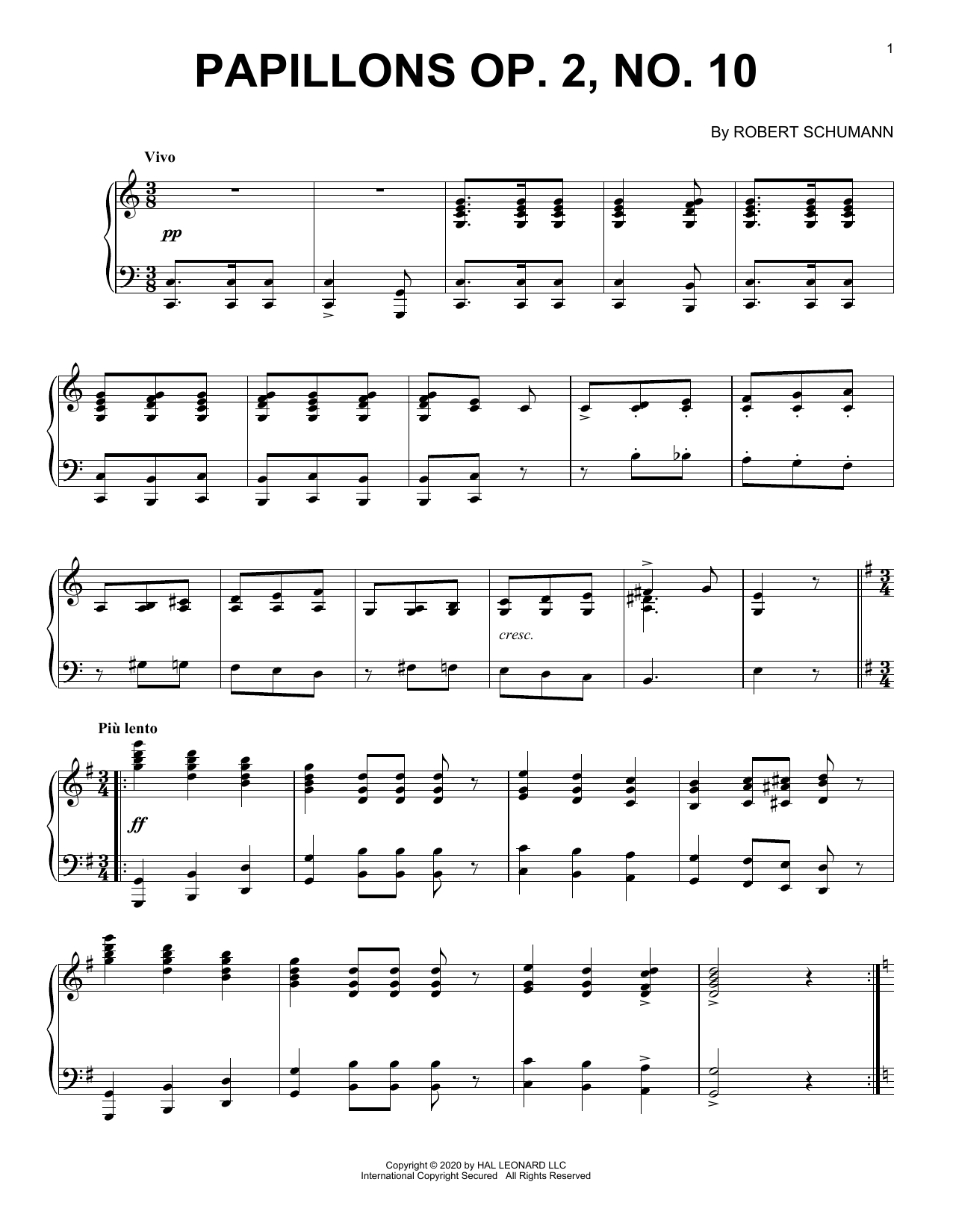 Papillons, Op. 2, No. 10 