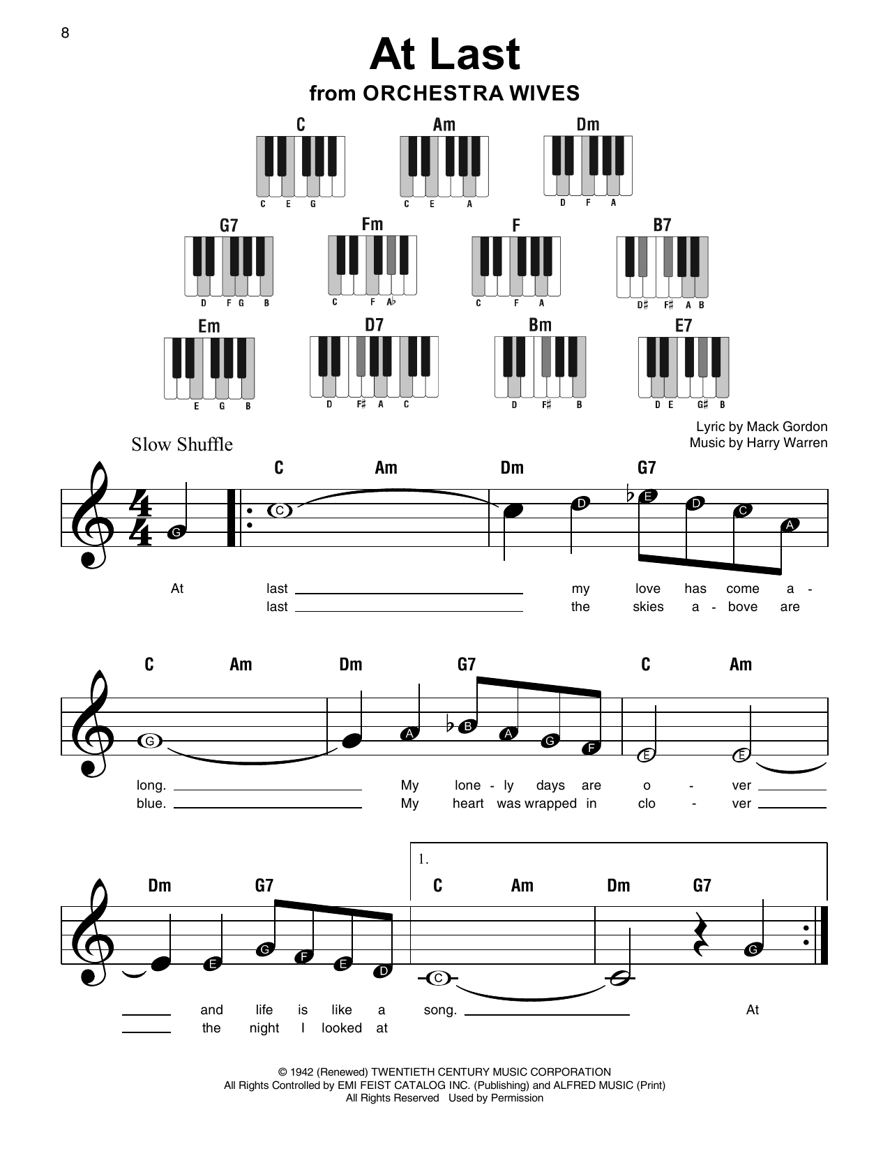 At Last (Super Easy Piano) von Etta James