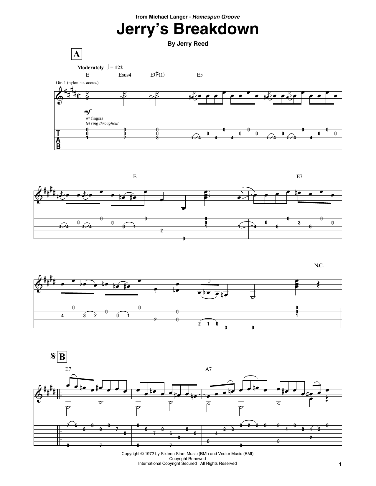 Jerry's Breakdown (Solo Guitar) von Jerry Reed