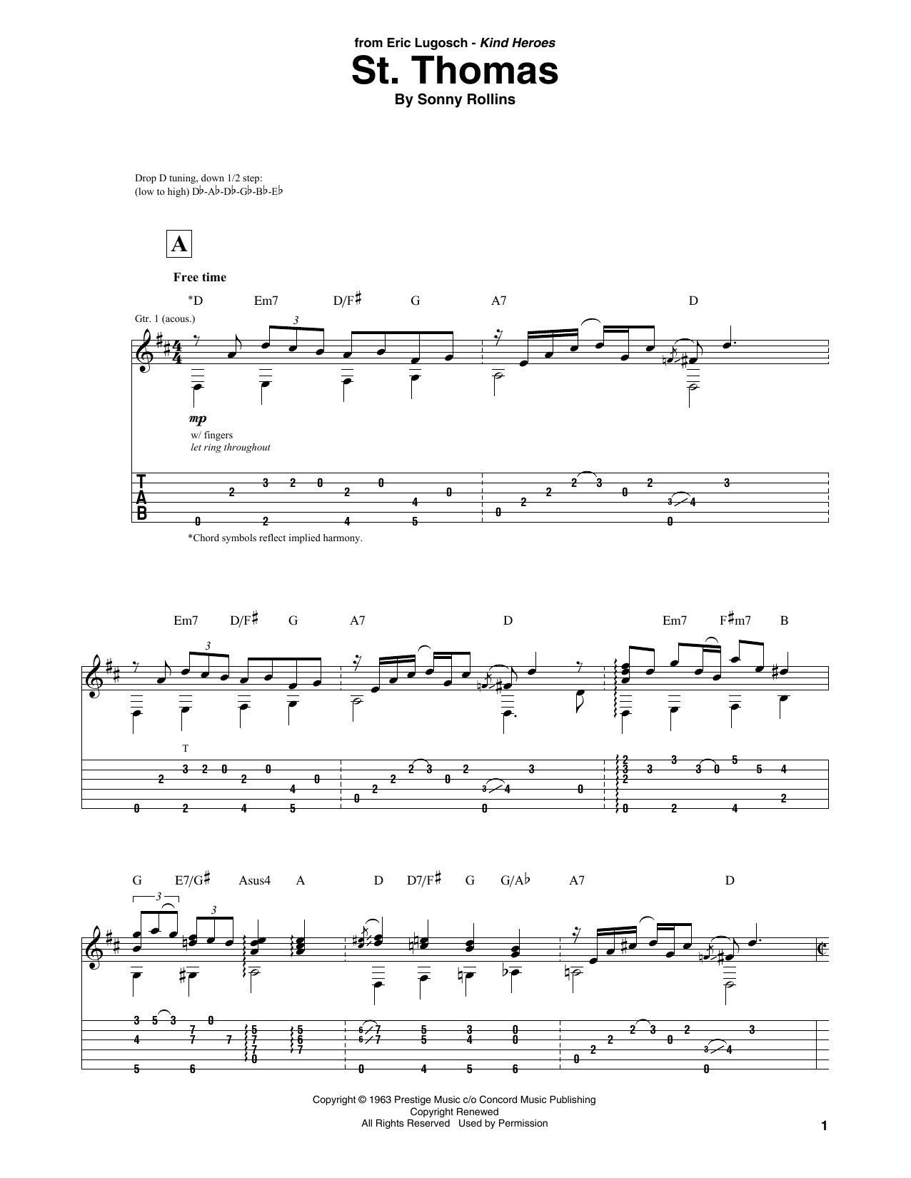 St. Thomas (Solo Guitar) von Sonny Rollins