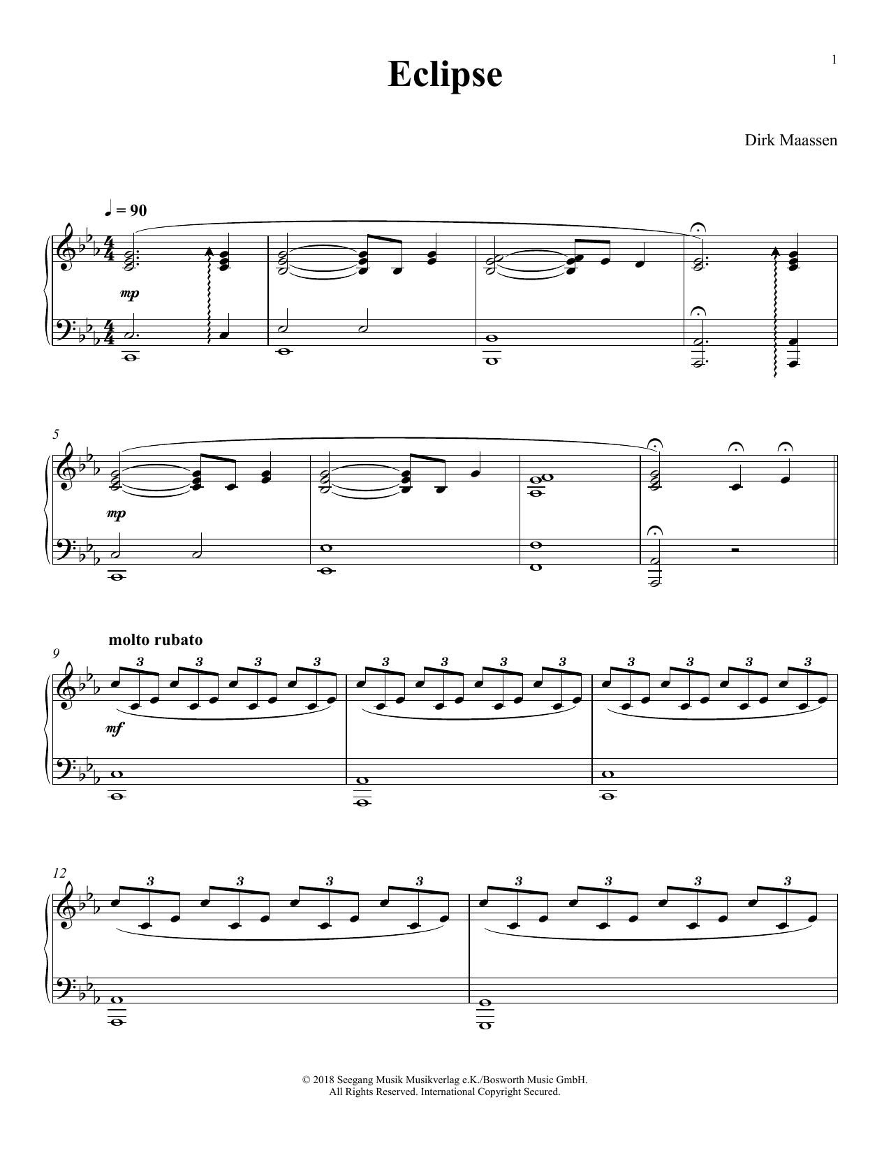 Eclipse (Piano Solo) von Dirk Maassen