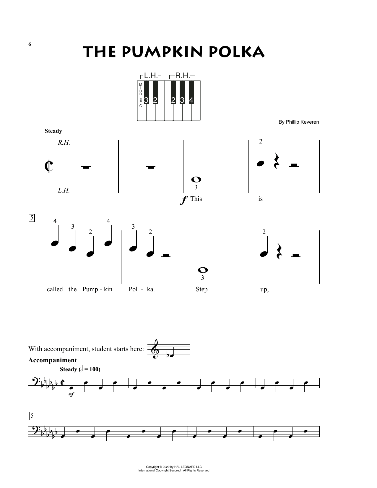 The Pumpkin Polka (Big Note Piano) von Phillip Keveren