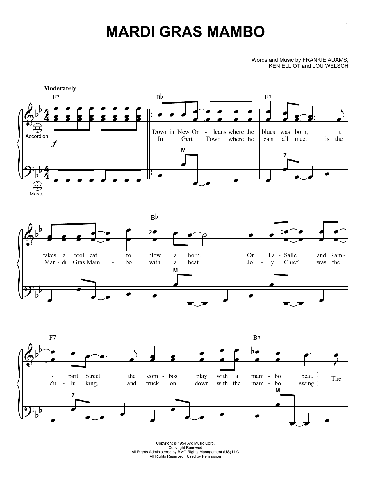 Mardi Gras Mambo (Accordion) von Frankie Adams