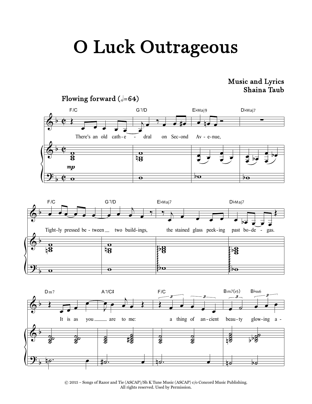 O Luck Outrageous (Piano & Vocal) von Shaina Taub