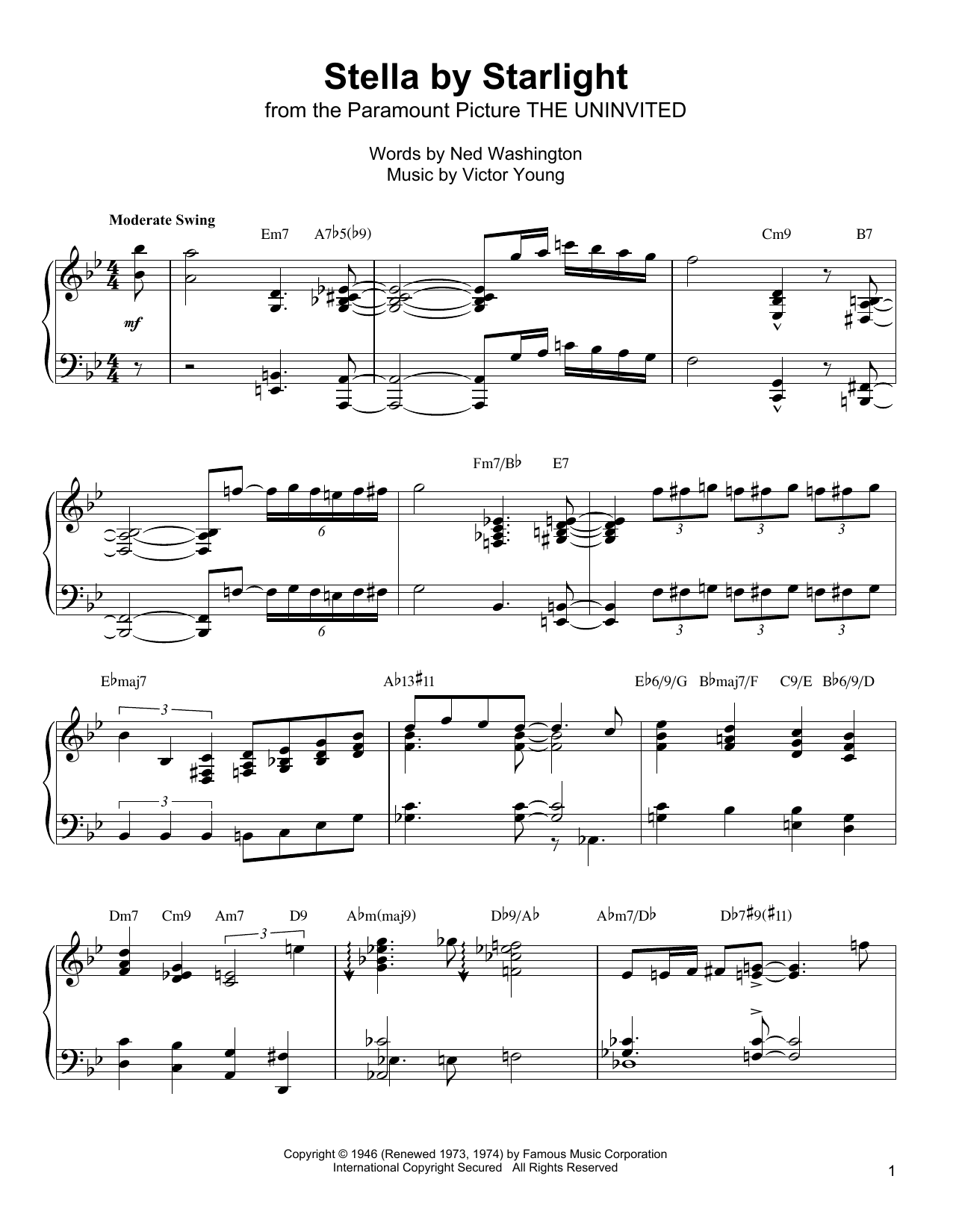 Stella By Starlight (Piano Transcription) von Oscar Peterson