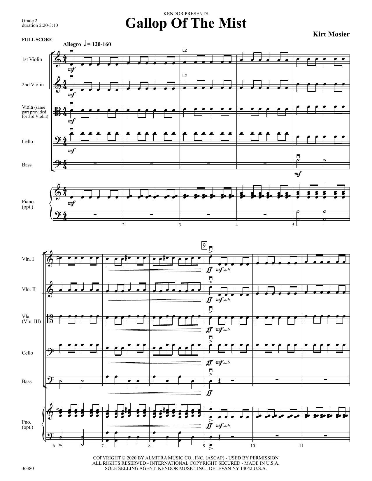Gallop Of The Mist - Full Score (Orchestra) von Kirt Mosier