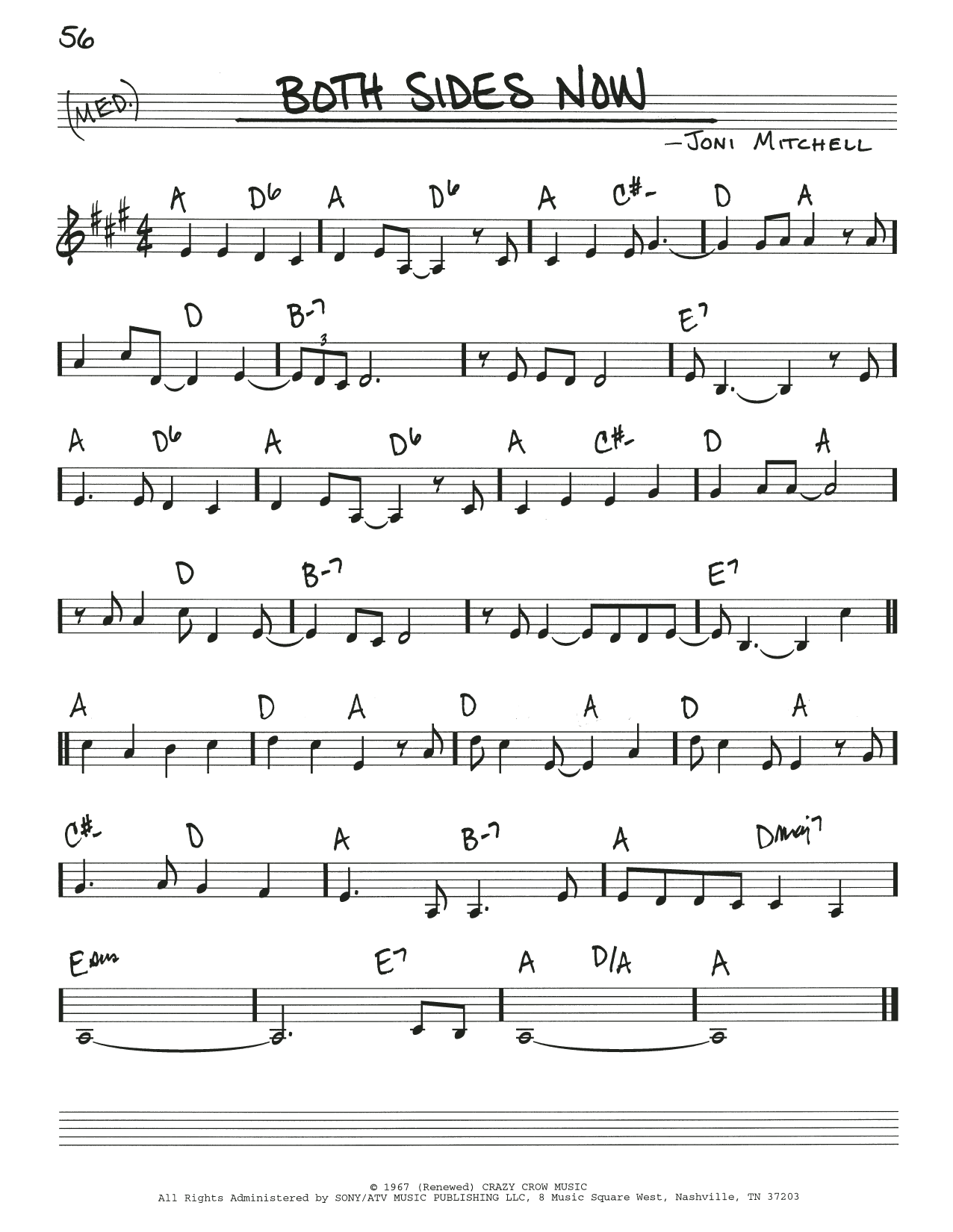 Both Sides Now (Real Book  Melody & Chords) von Joni Mitchell