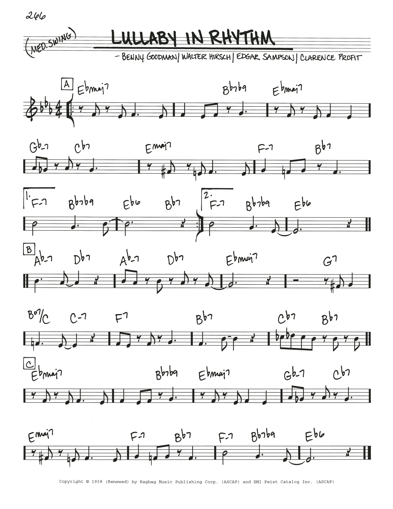 Lullaby In Rhythm (Real Book  Melody & Chords) von Benny Goodman