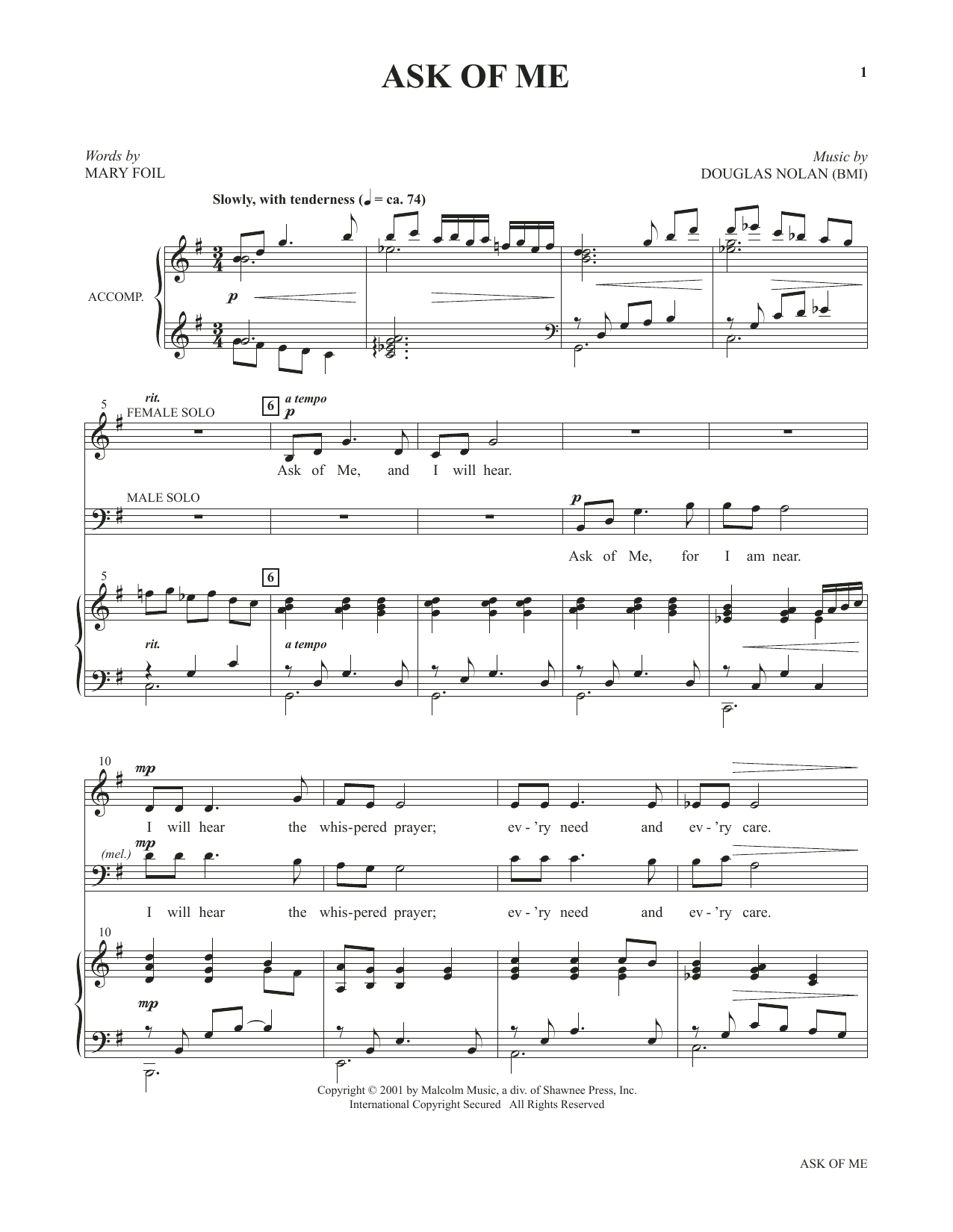 Ask Of Me (from Voices Together: Duets for Sanctuary Singers) (Vocal Duet) von Joseph M. Martin