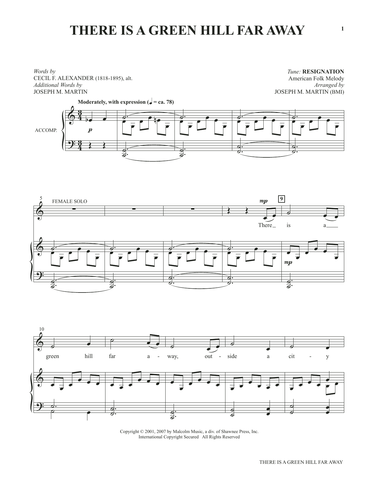 There Is A Green Hill Far Away (from Voices Together: Duets for Sanctuary Singers) (Vocal Duet) von Joseph M. Martin