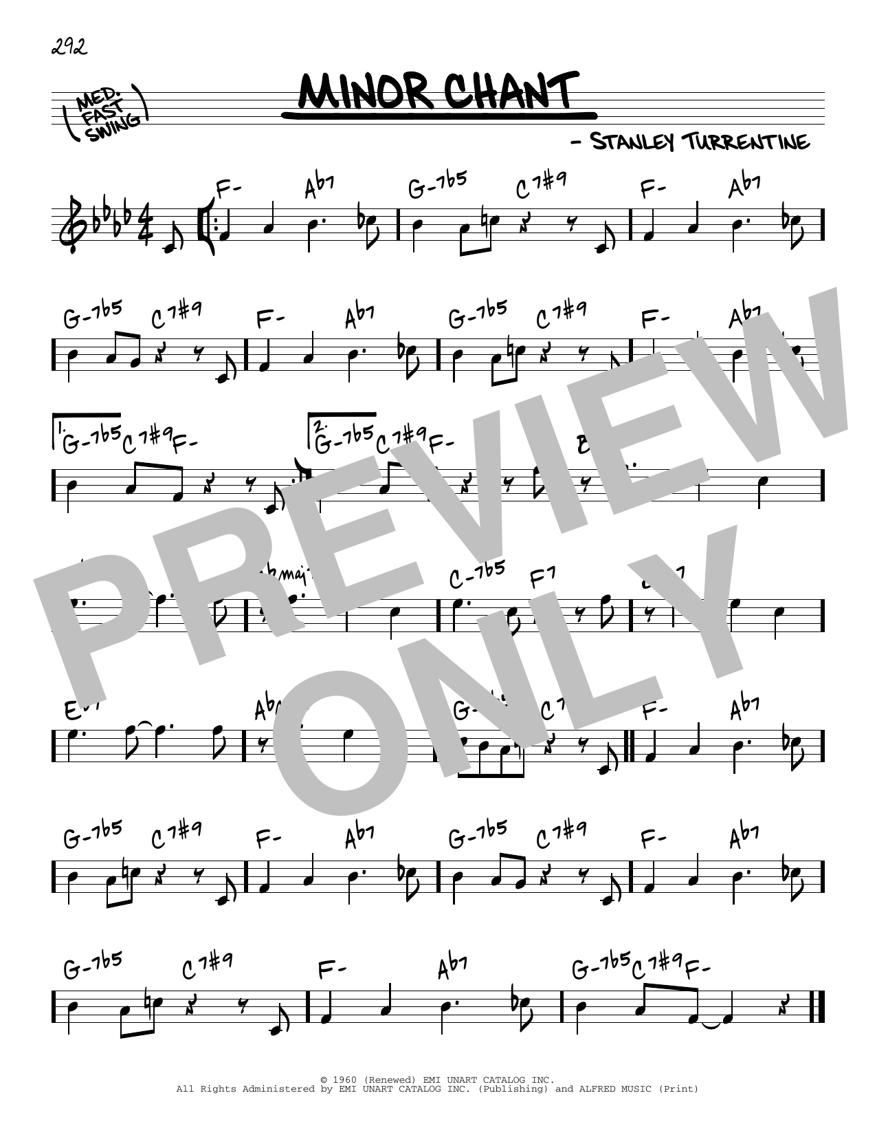 Minor Chant (Real Book  Melody & Chords) von Stanley Turrentine