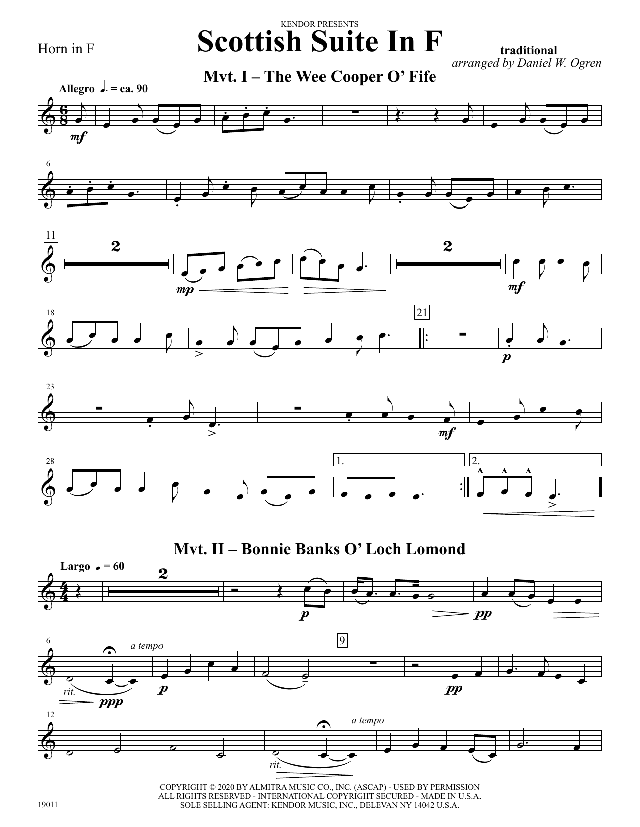 Scottish Suite In F - Horn in F (Brass Ensemble) von Daniel W. Ogren