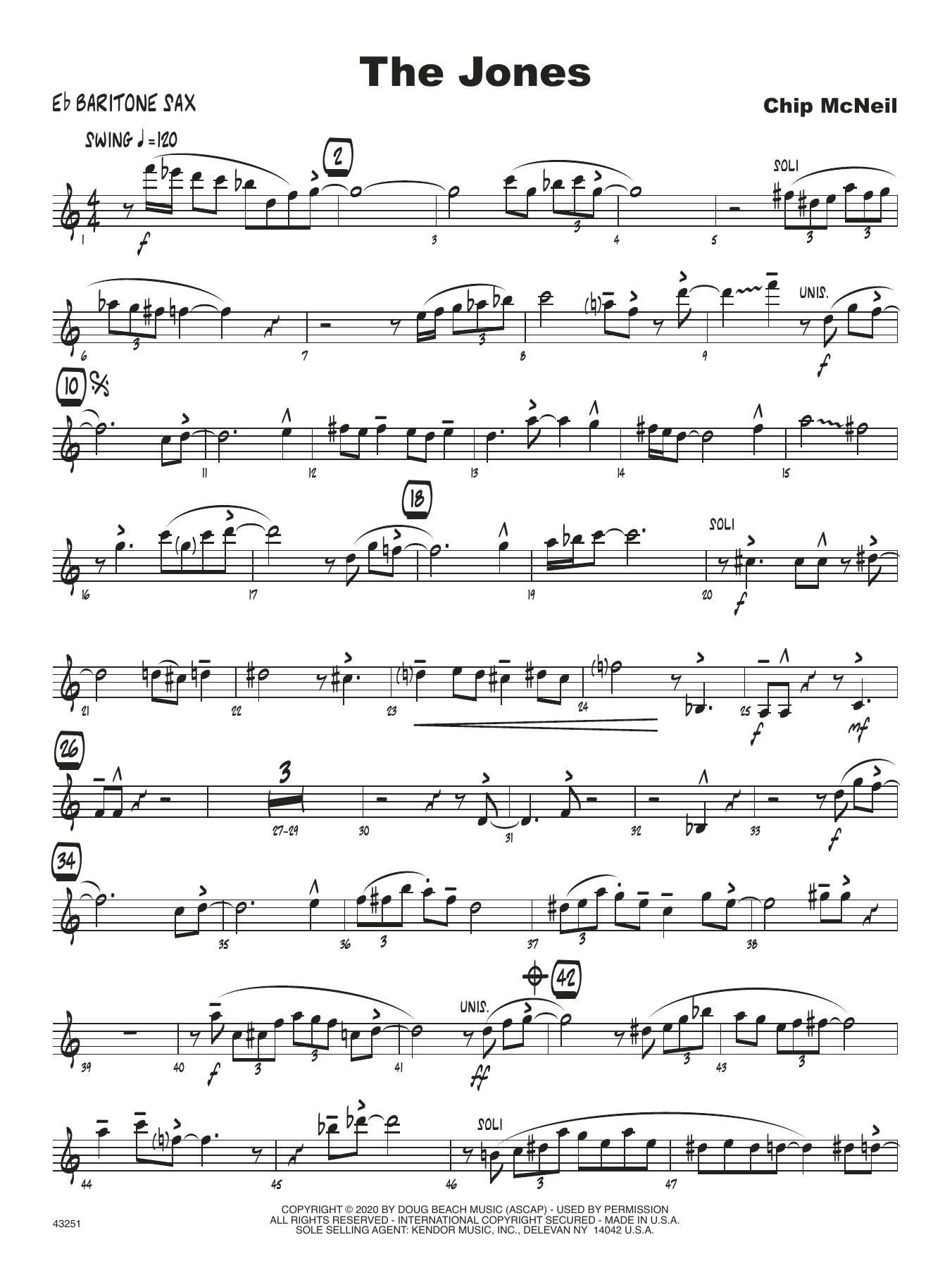 The Jones - Eb Baritone Saxophone (Jazz Ensemble) von Chip McNeill