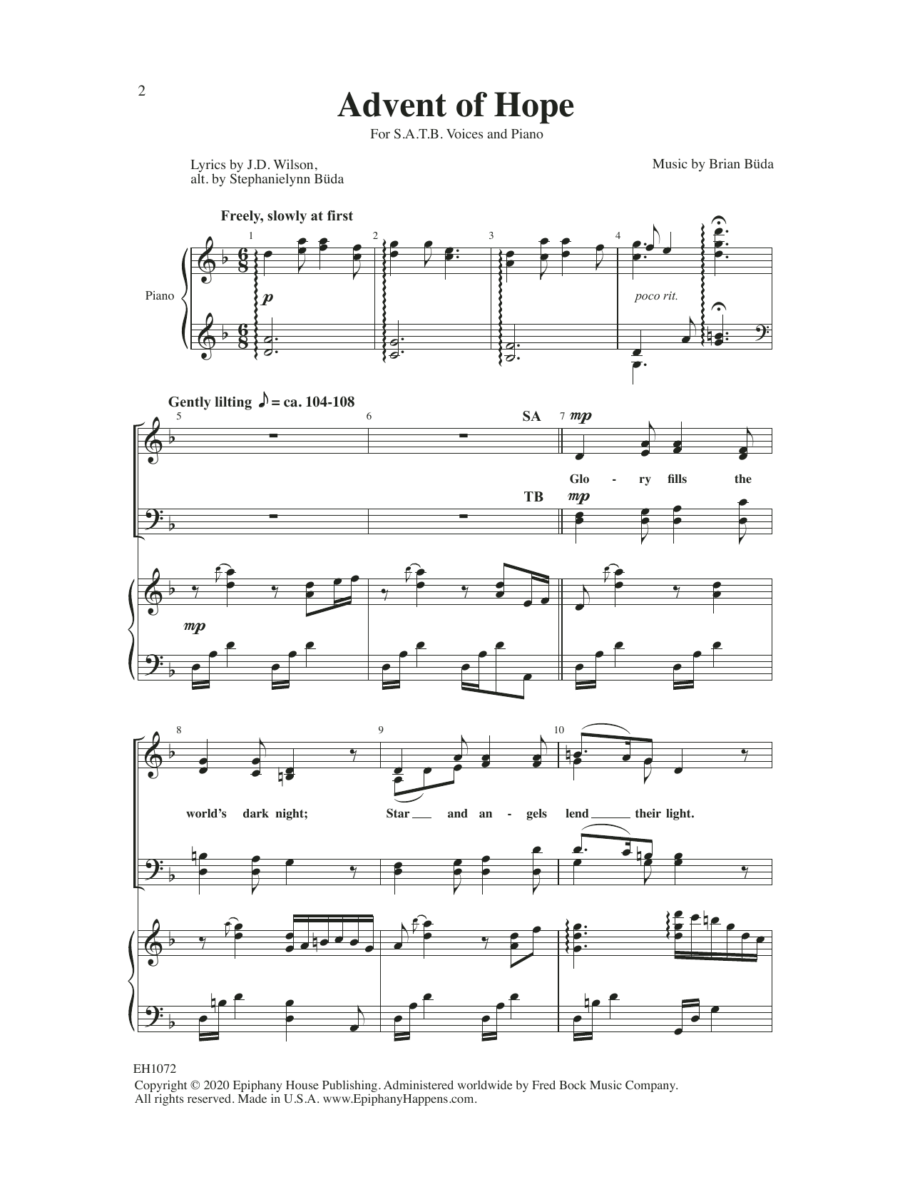 Advent Of Hope (SATB Choir) von Brian Bda