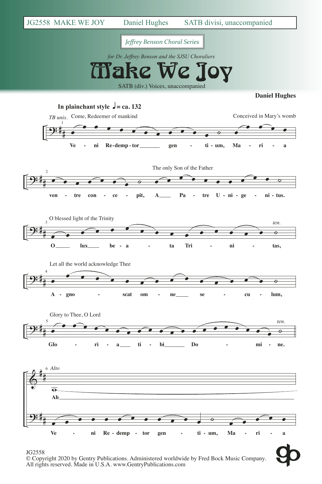 Make We Joy (SATB Choir) von Daniel Hughes