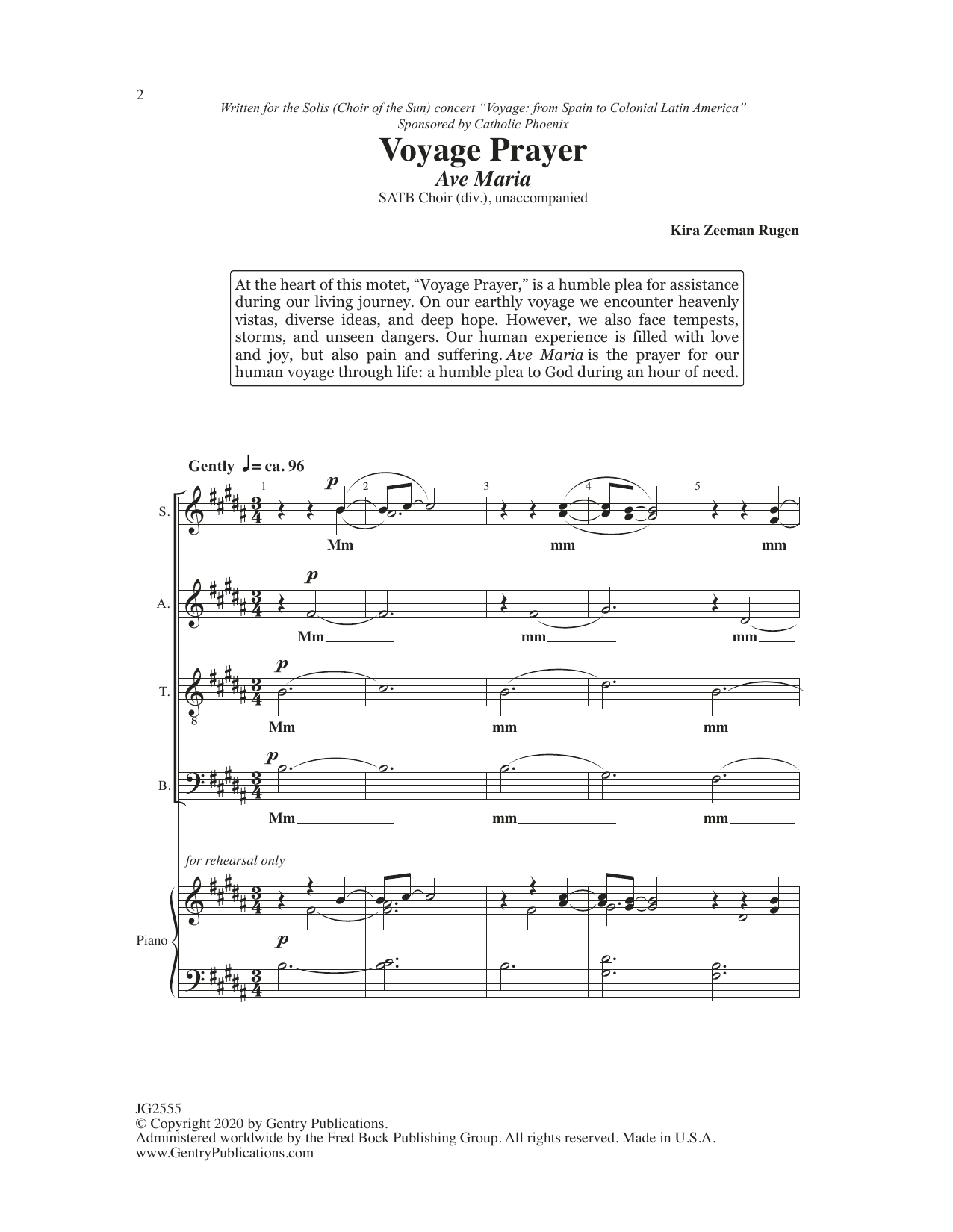 Voyage Prayer (SATB Choir) von Kira Rugen