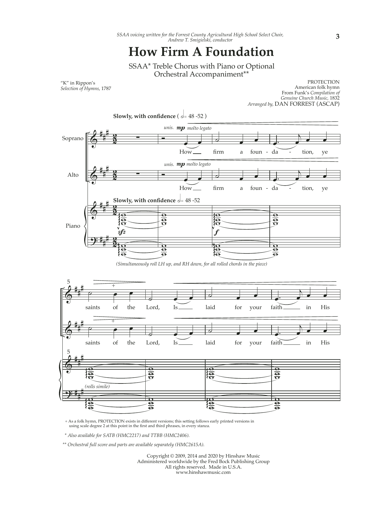 How Firm A Foundation (SSAA Choir) von Dan Forrest