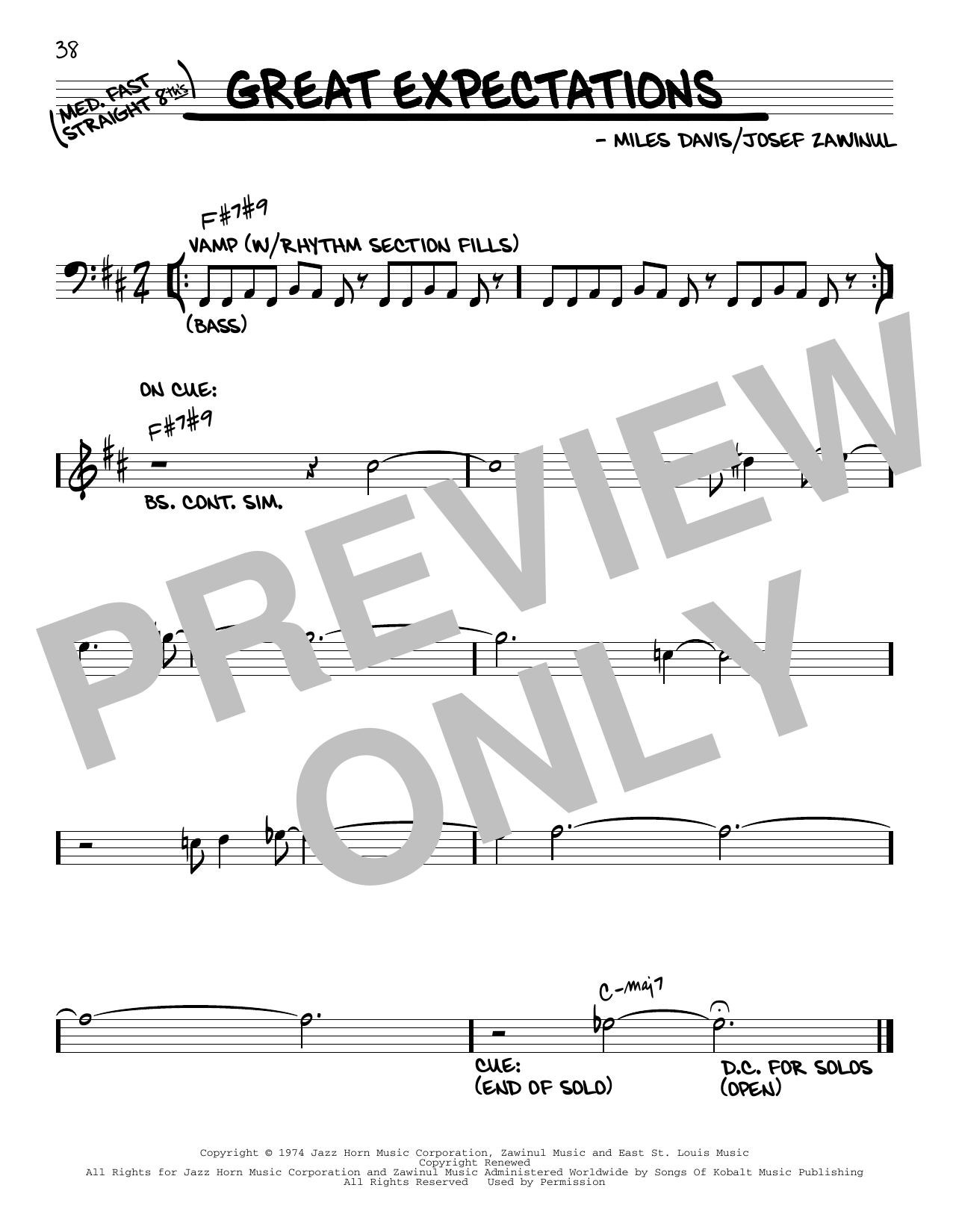 Great Expectations (Real Book  Melody & Chords) von Miles Davis