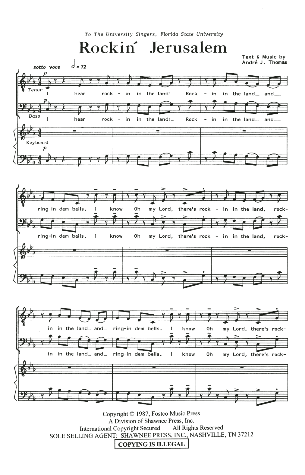 Rockin' Jerusalem (SATB Choir) von Andre J. Thomas