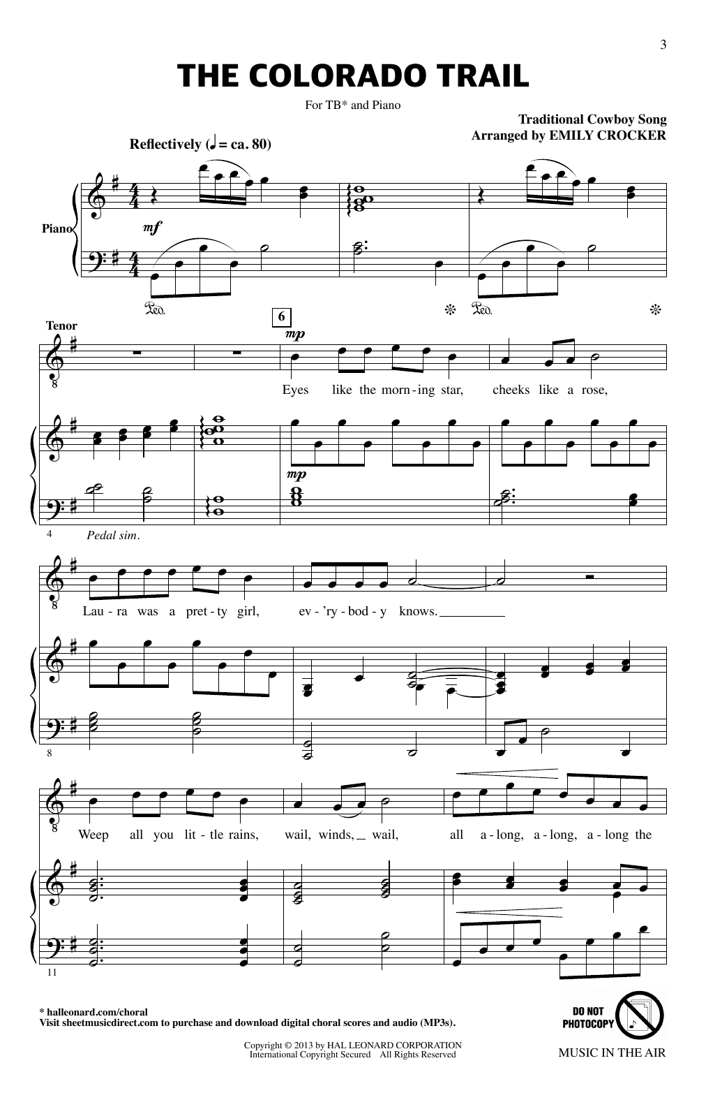 Music In The Air (Collection for the Tenor-Bass Chorus) (TB Choir) von Emily Crocker