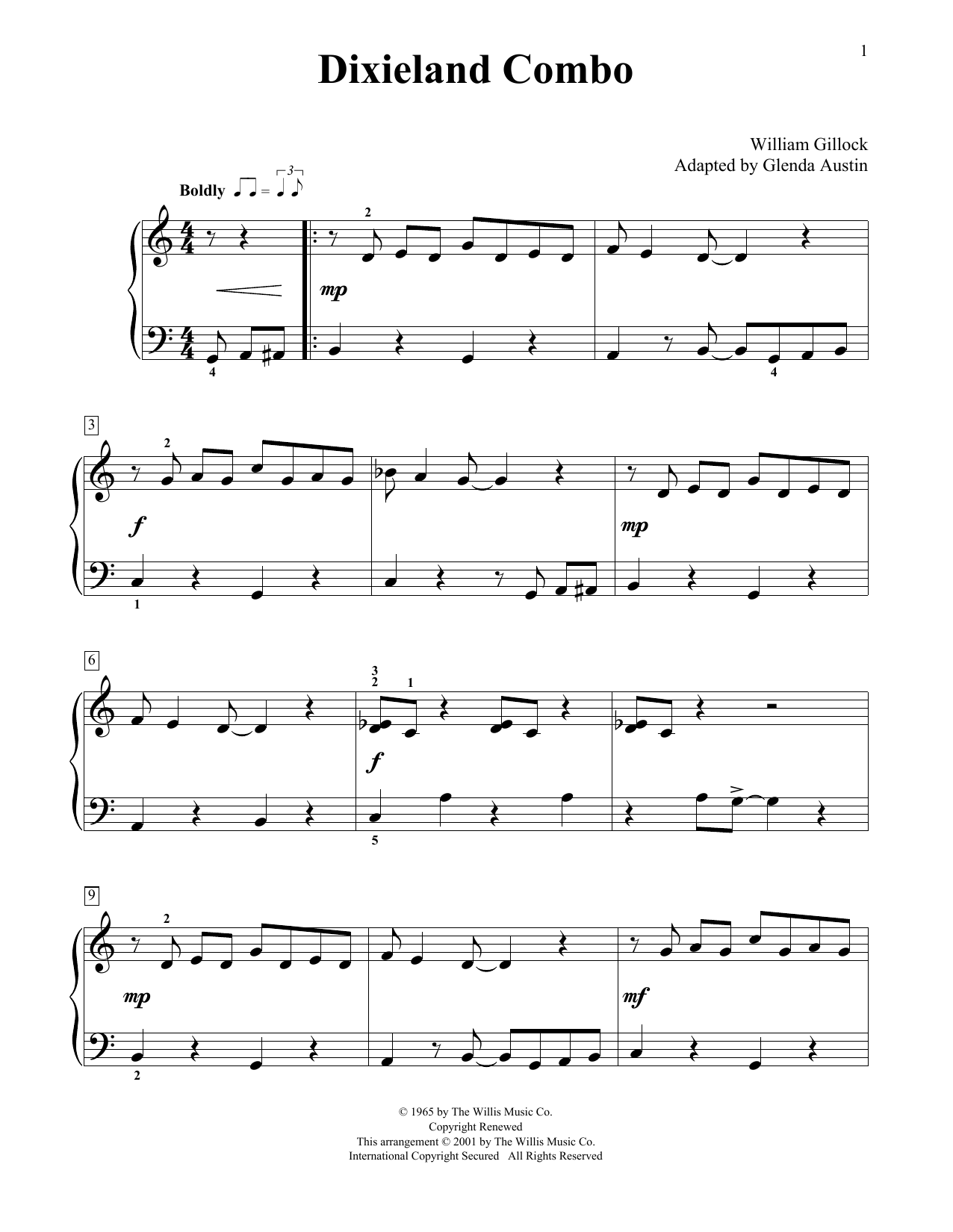 Dixieland Combo (Simplified) (adapted by Glenda Austin) (Educational Piano) von William Gillock