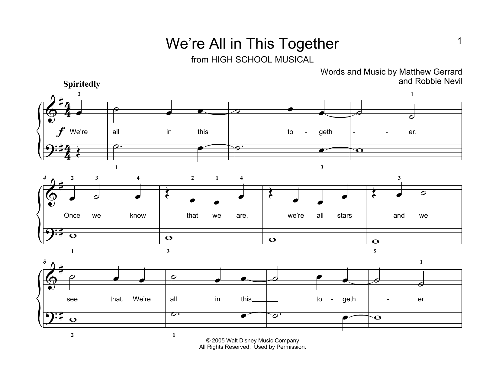 We're All In This Together (from High School Musical) (arr. Christopher Hussey) (Educational Piano) von Matthew Gerrard & Robbie Nevil