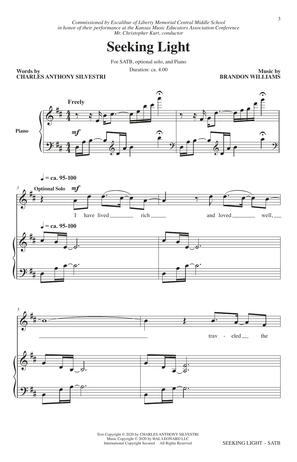 Seeking Light (SATB Choir) von Charles Anthony Silvestri and Brandon Williams