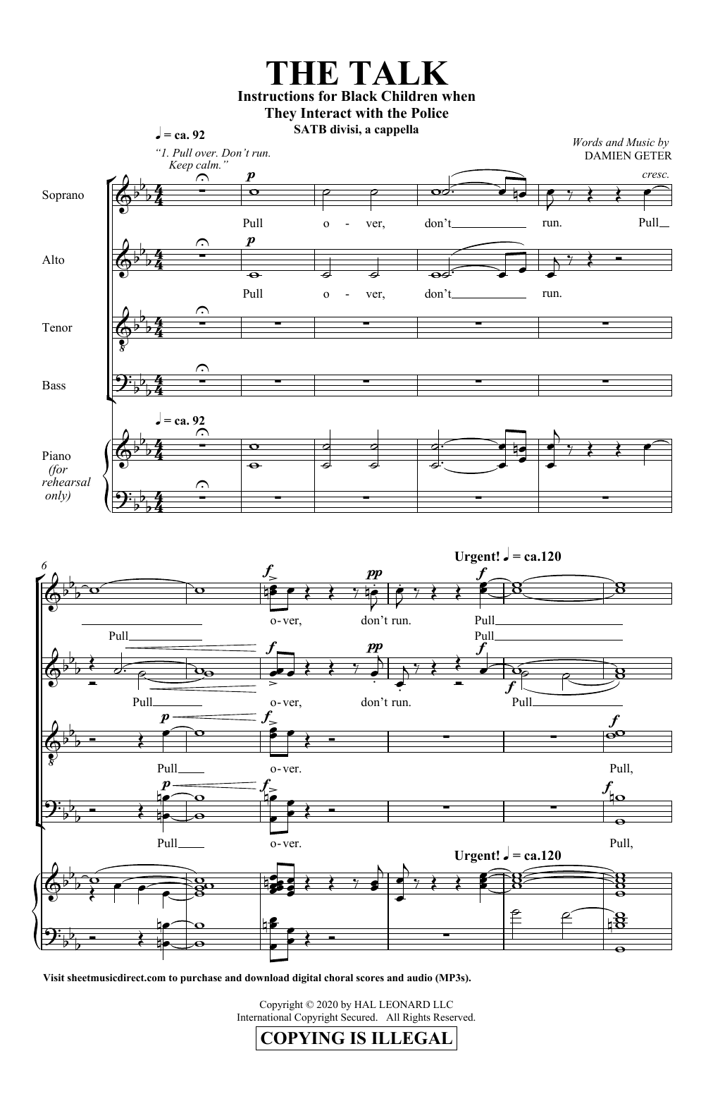 The Talk (SATB Choir) von Damien Geter