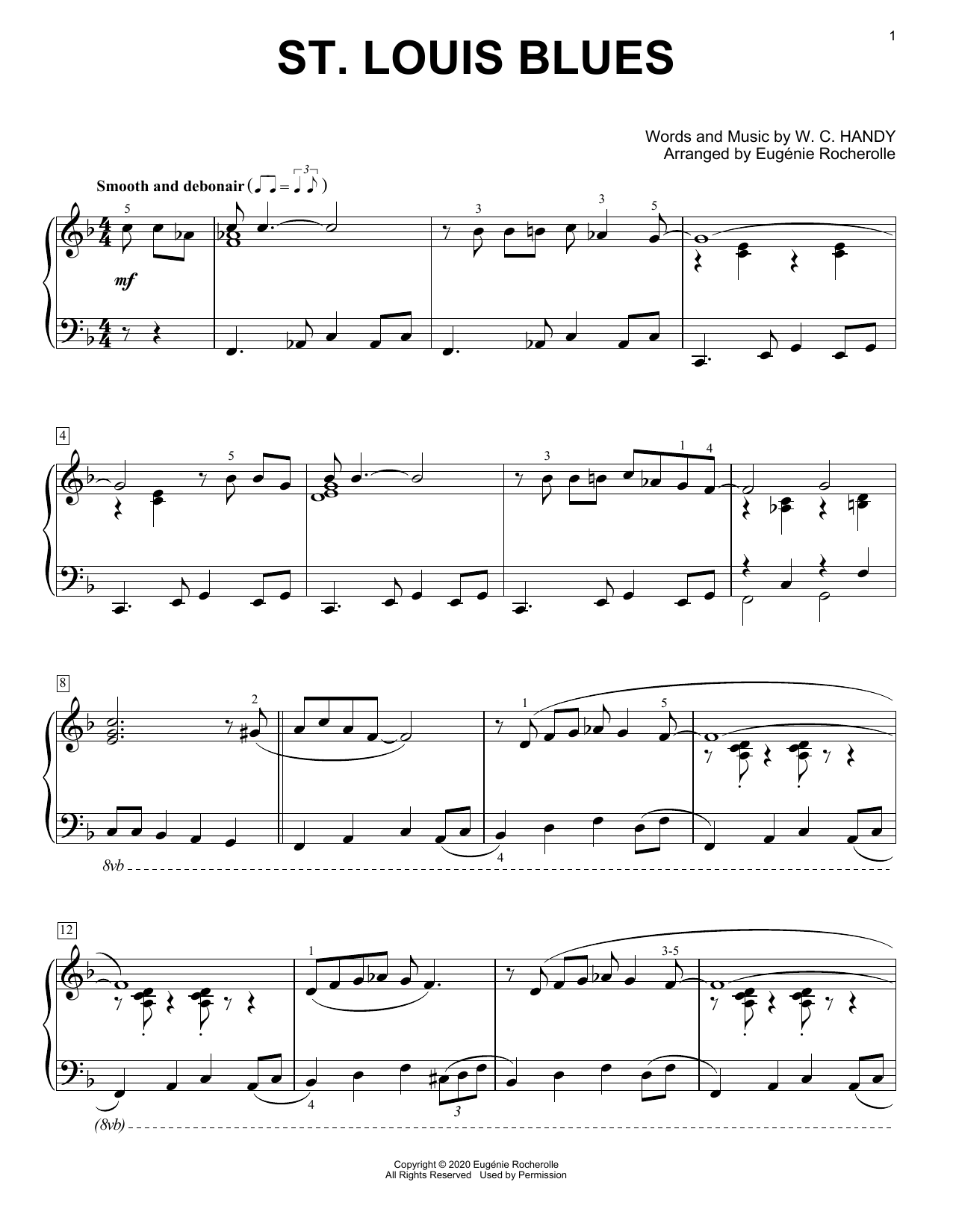 St. Louis Blues [Boogie-woogie version] (arr. Eugnie Rocherolle) (Piano Solo) von W. C. Handy